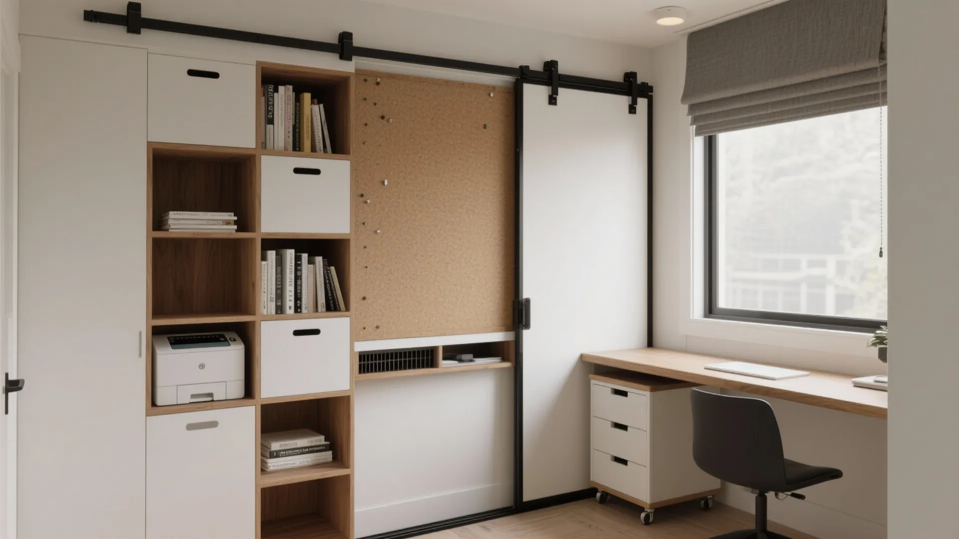 2) Vertical Storage with Sliding or Flip Panels