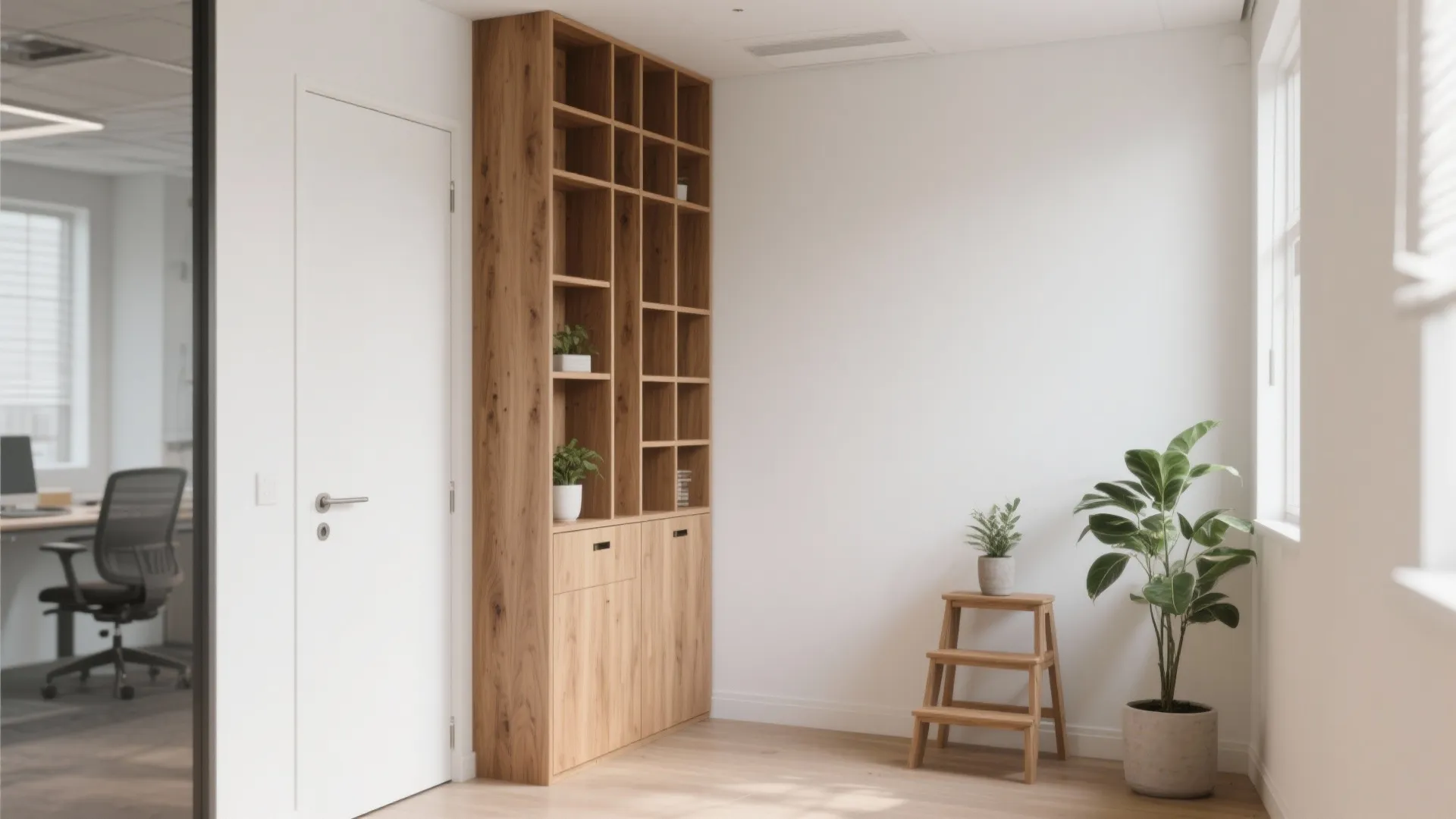 1. Vertical storage that breathes