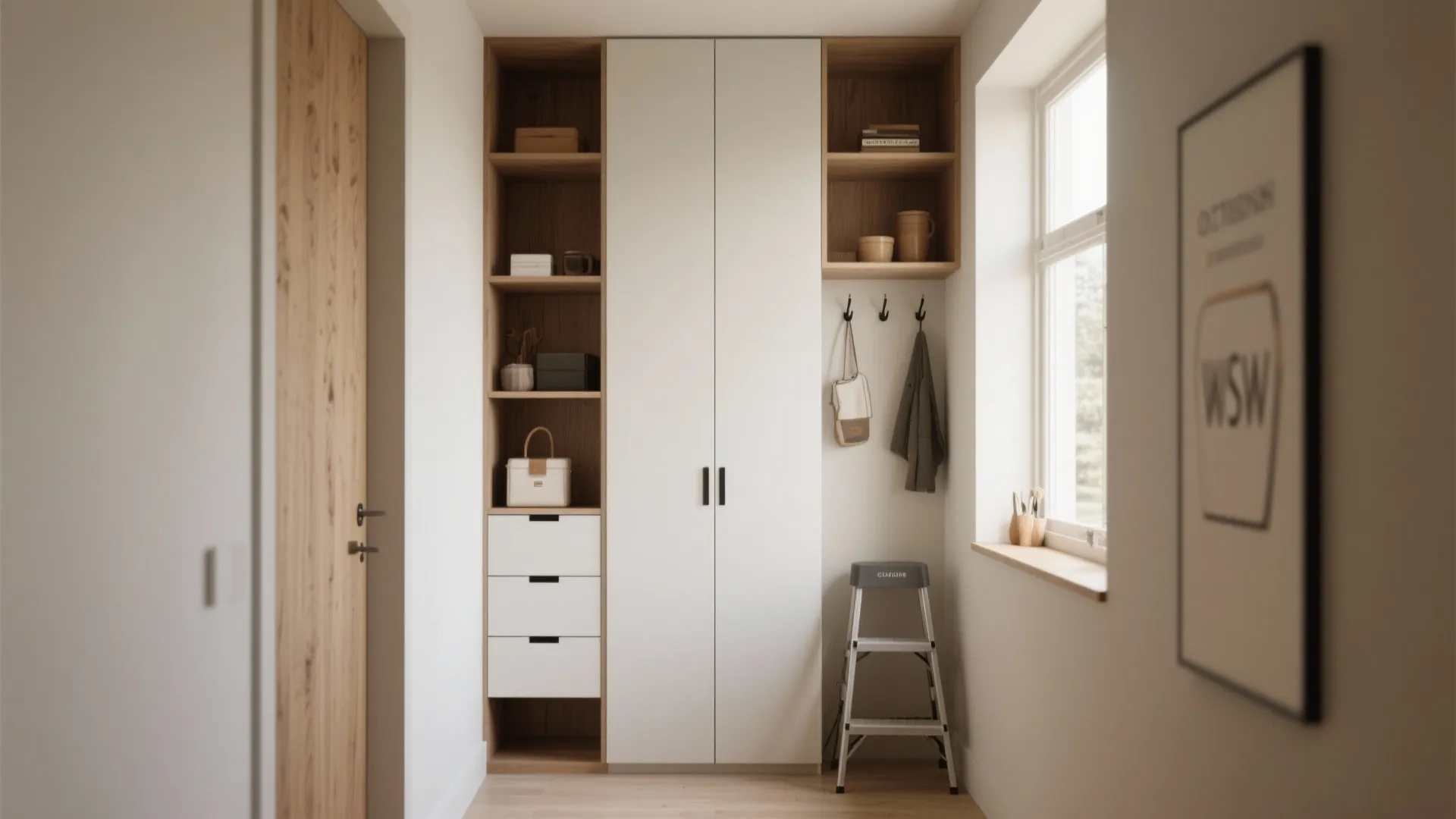 2. Go vertical with storage and micro-closets
