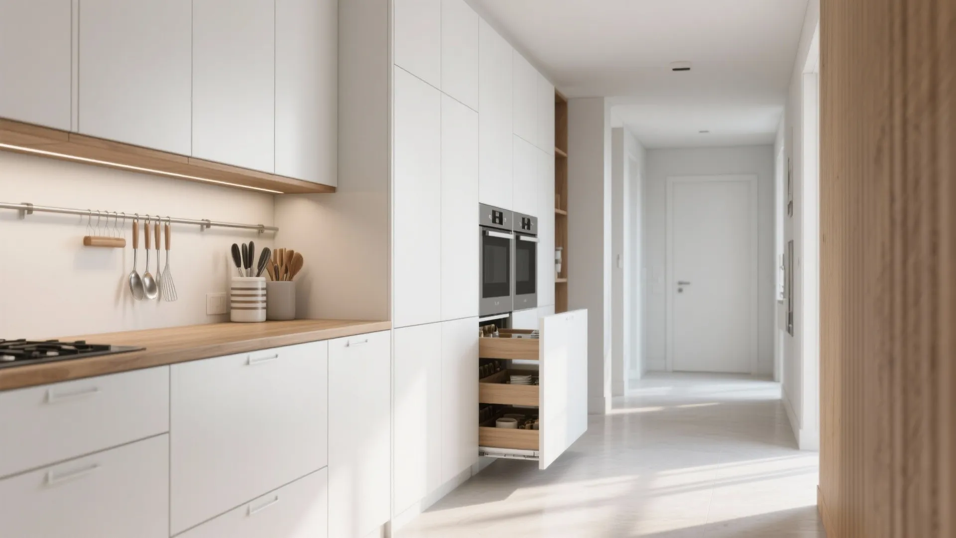 3. Vertical storage and slimline cabinetry
