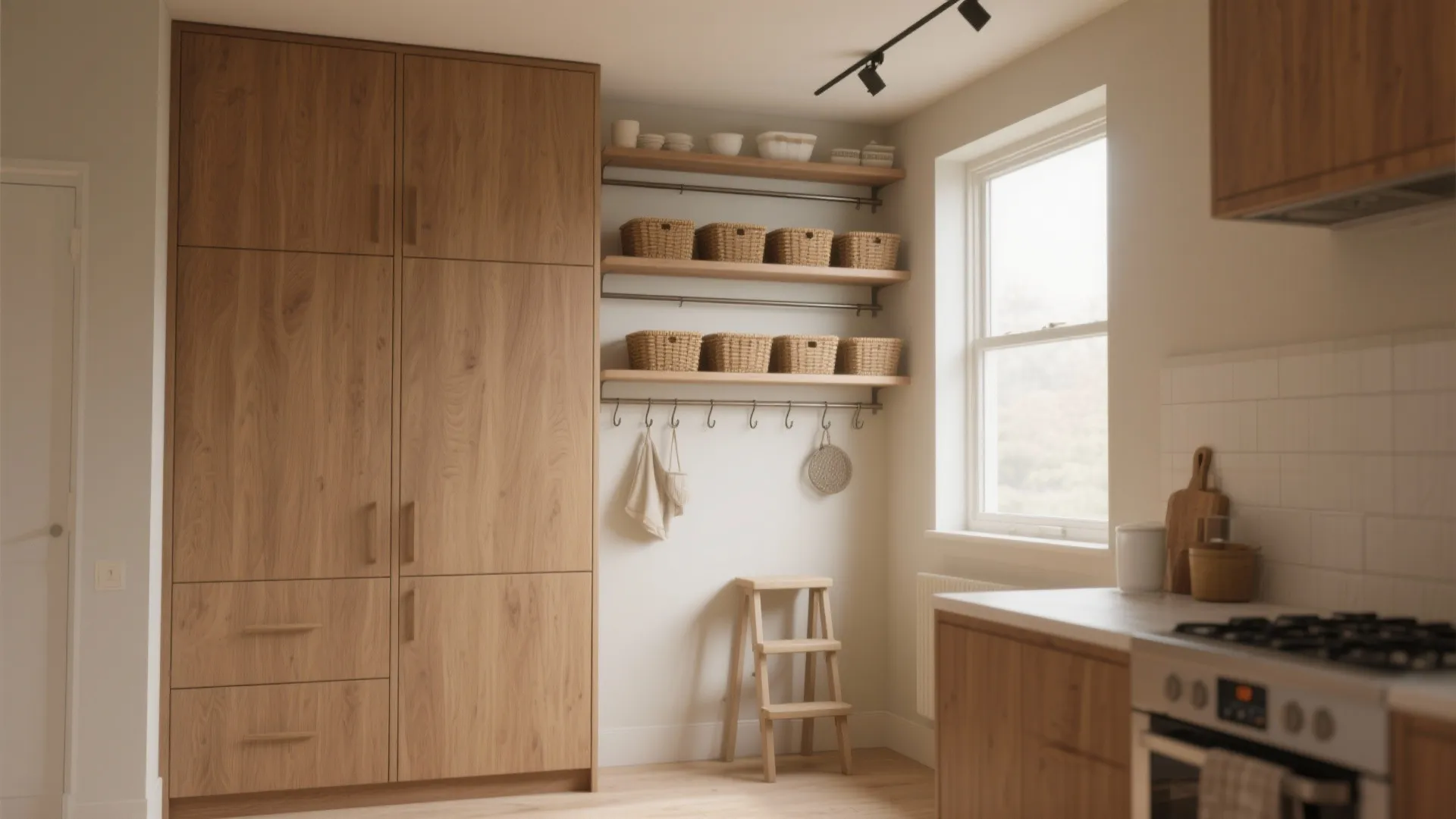 1. Go vertical: storage that climbs the wall