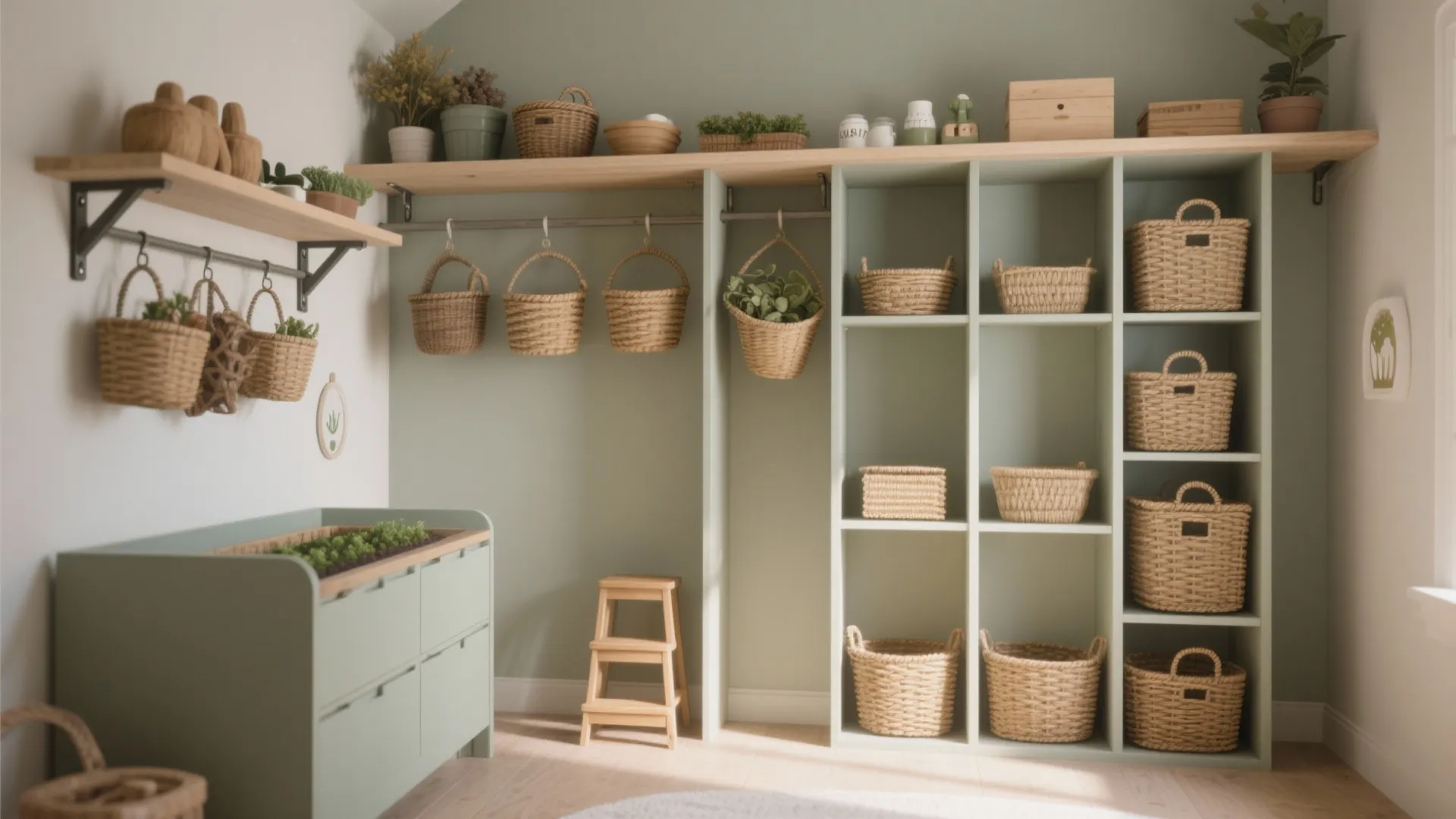 2. Vertical storage and hidden nooks