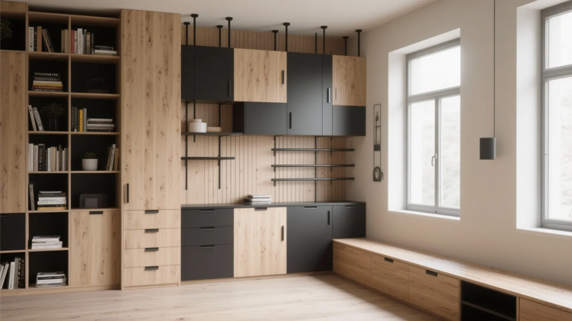 1. Go vertical: storage that climbs, not crowds