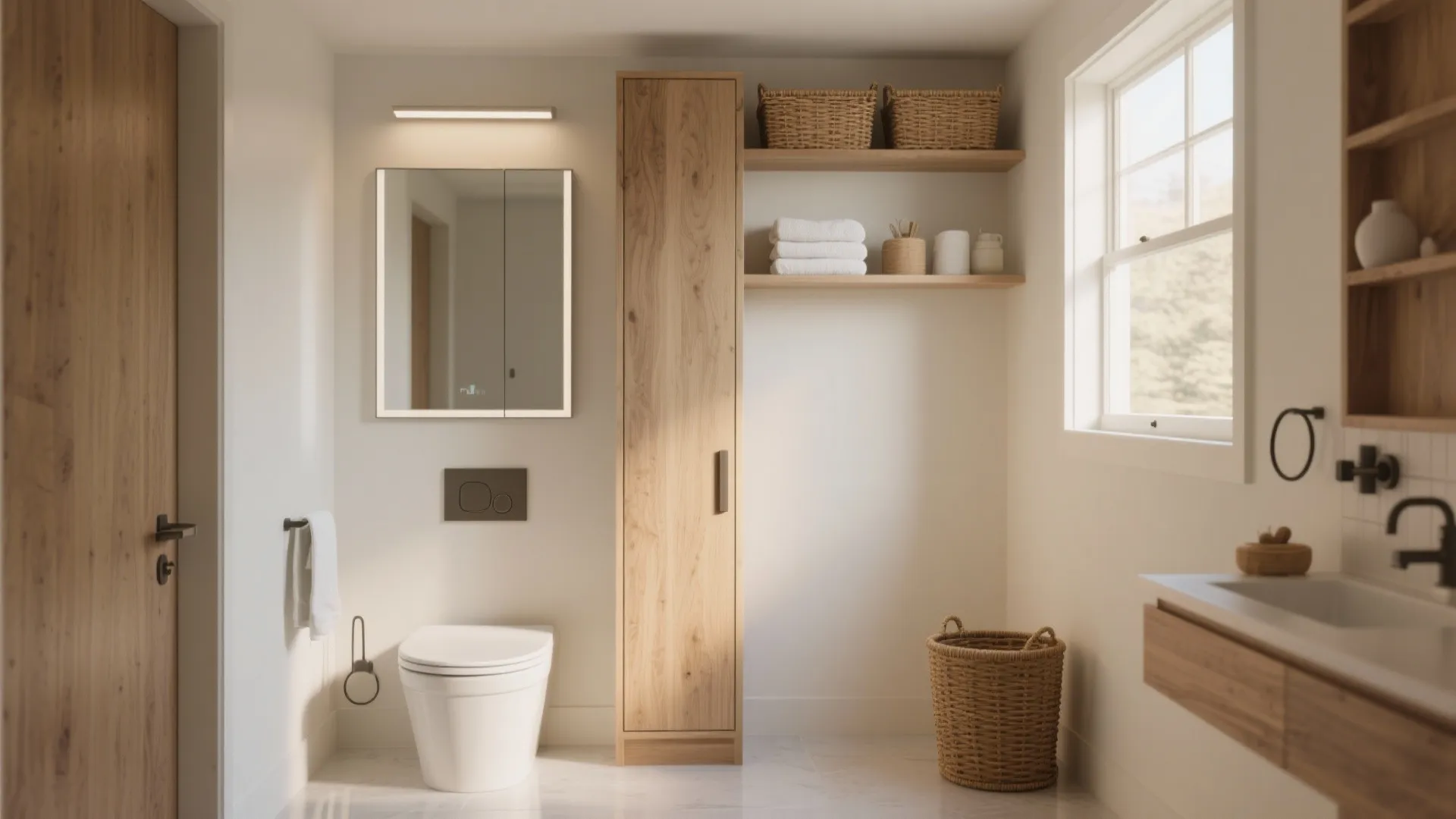 1. Go vertical with slim storage