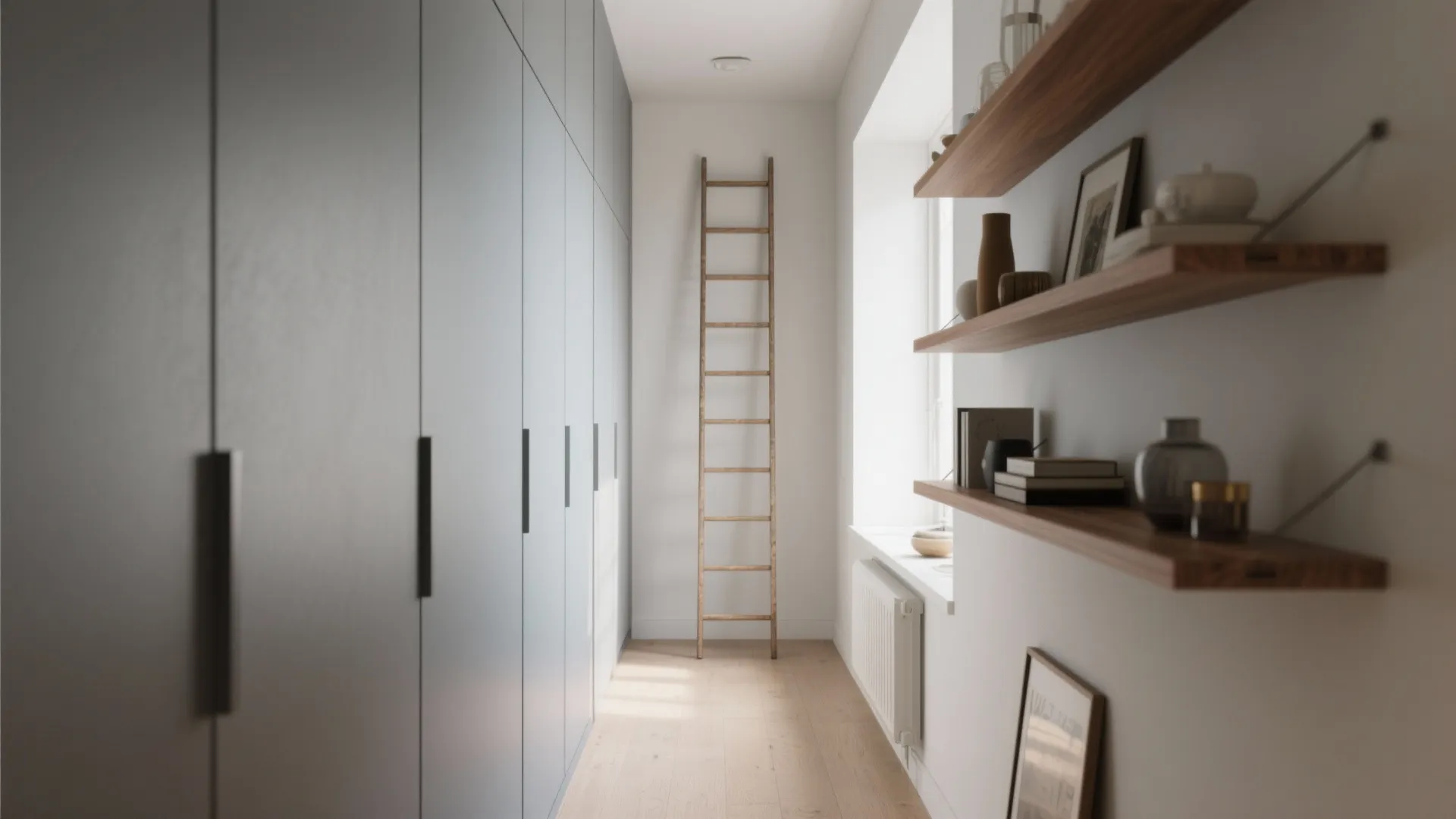 2. Slim, Vertical Storage to Free Floor Space