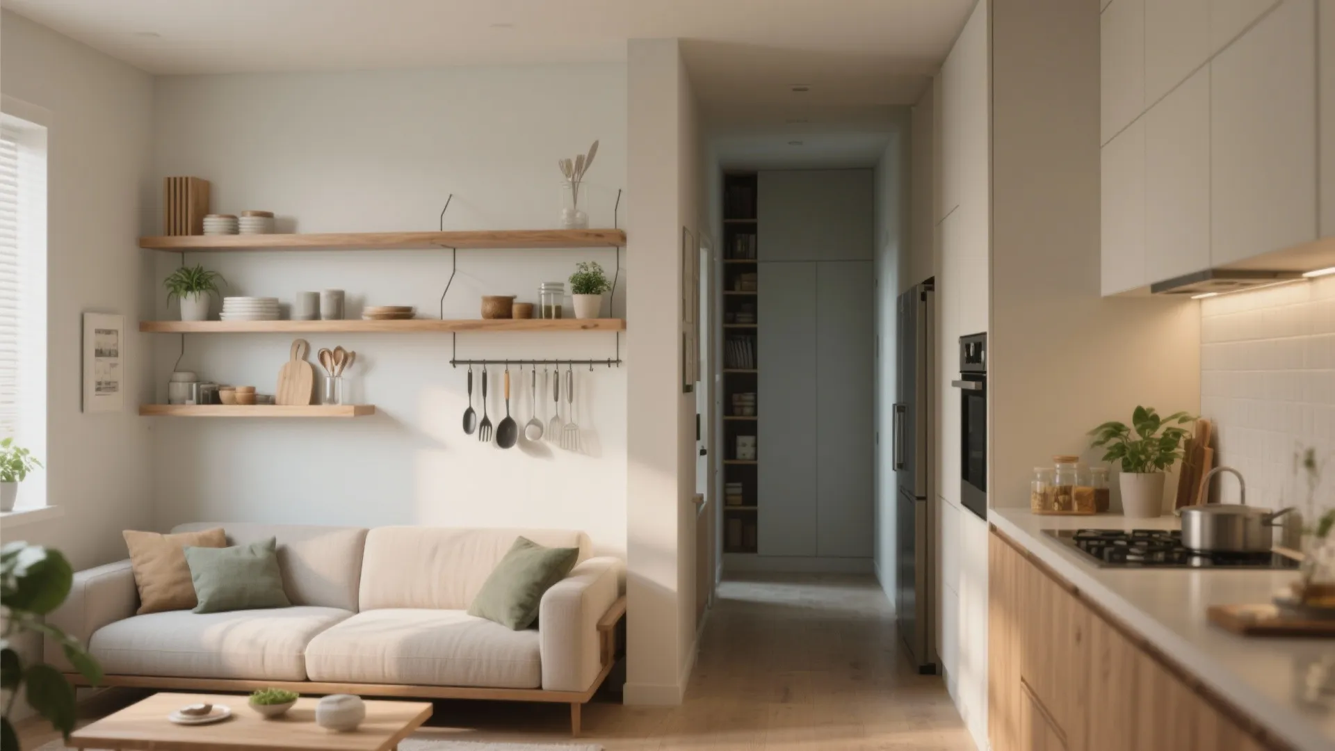 3. Use vertical zoning and clever storage