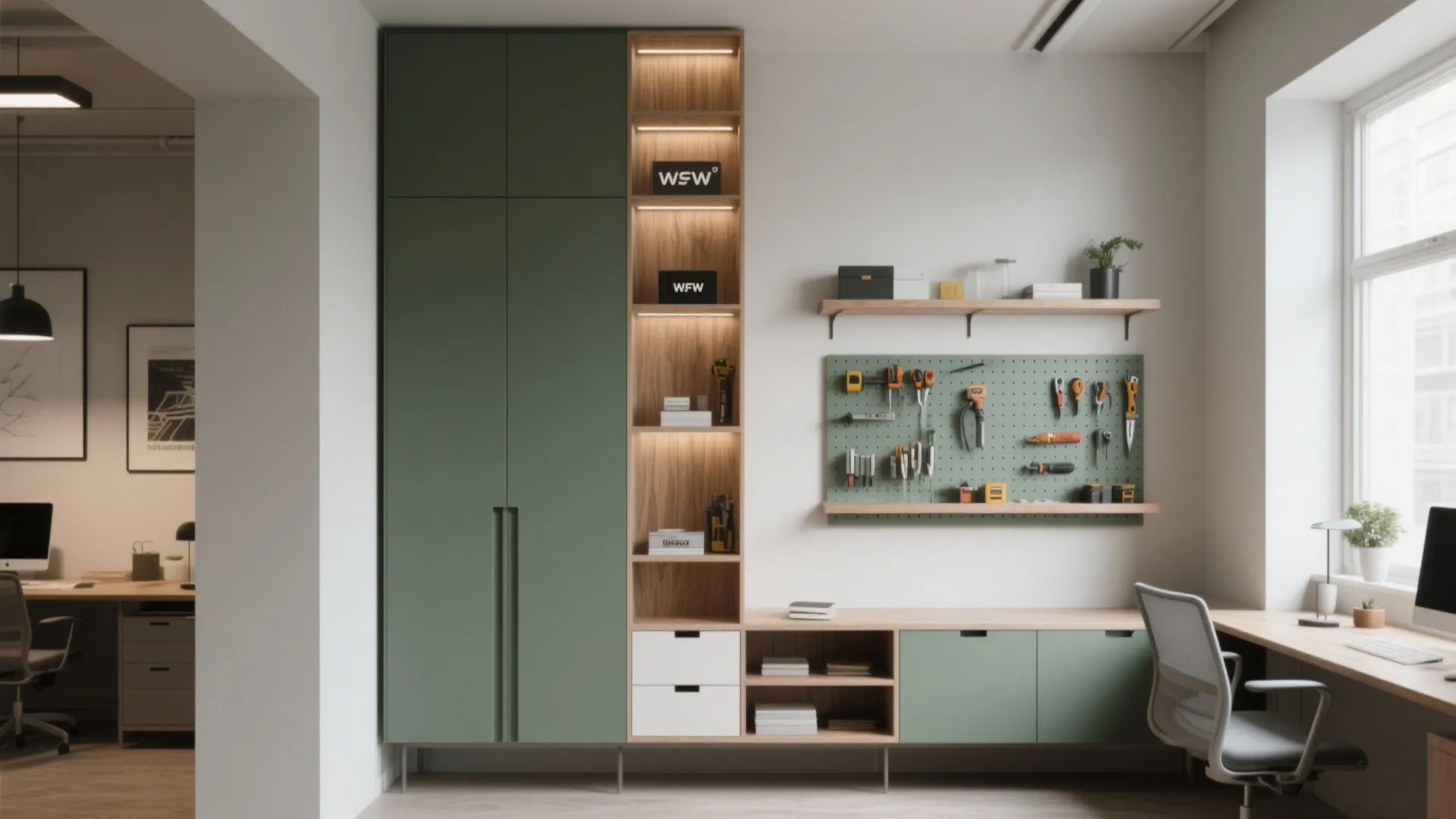 2. Go vertical with storage and display