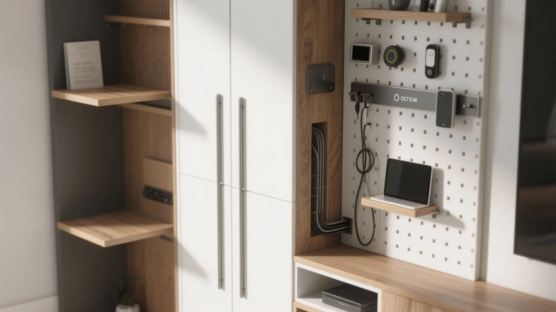 3. Vertical storage and hidden tech