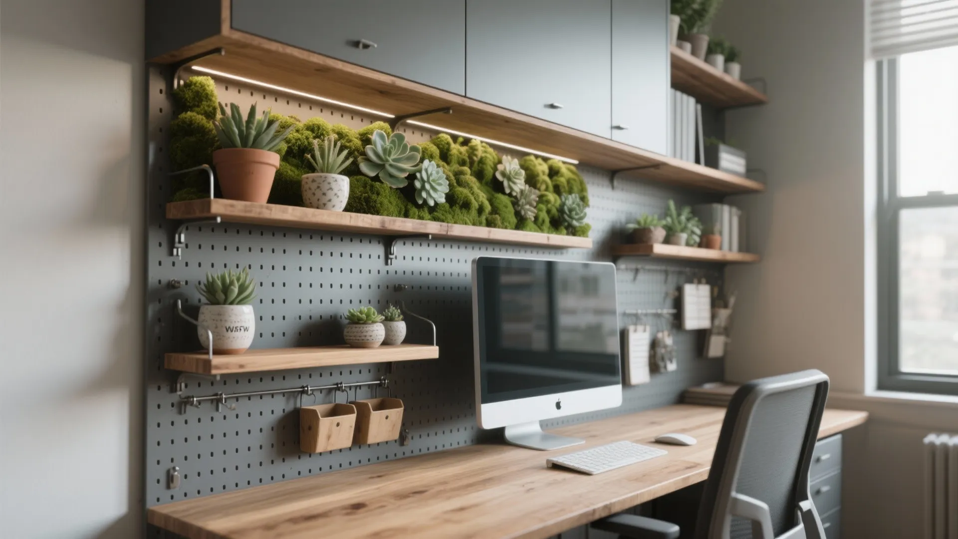 2. Vertical storage and living walls