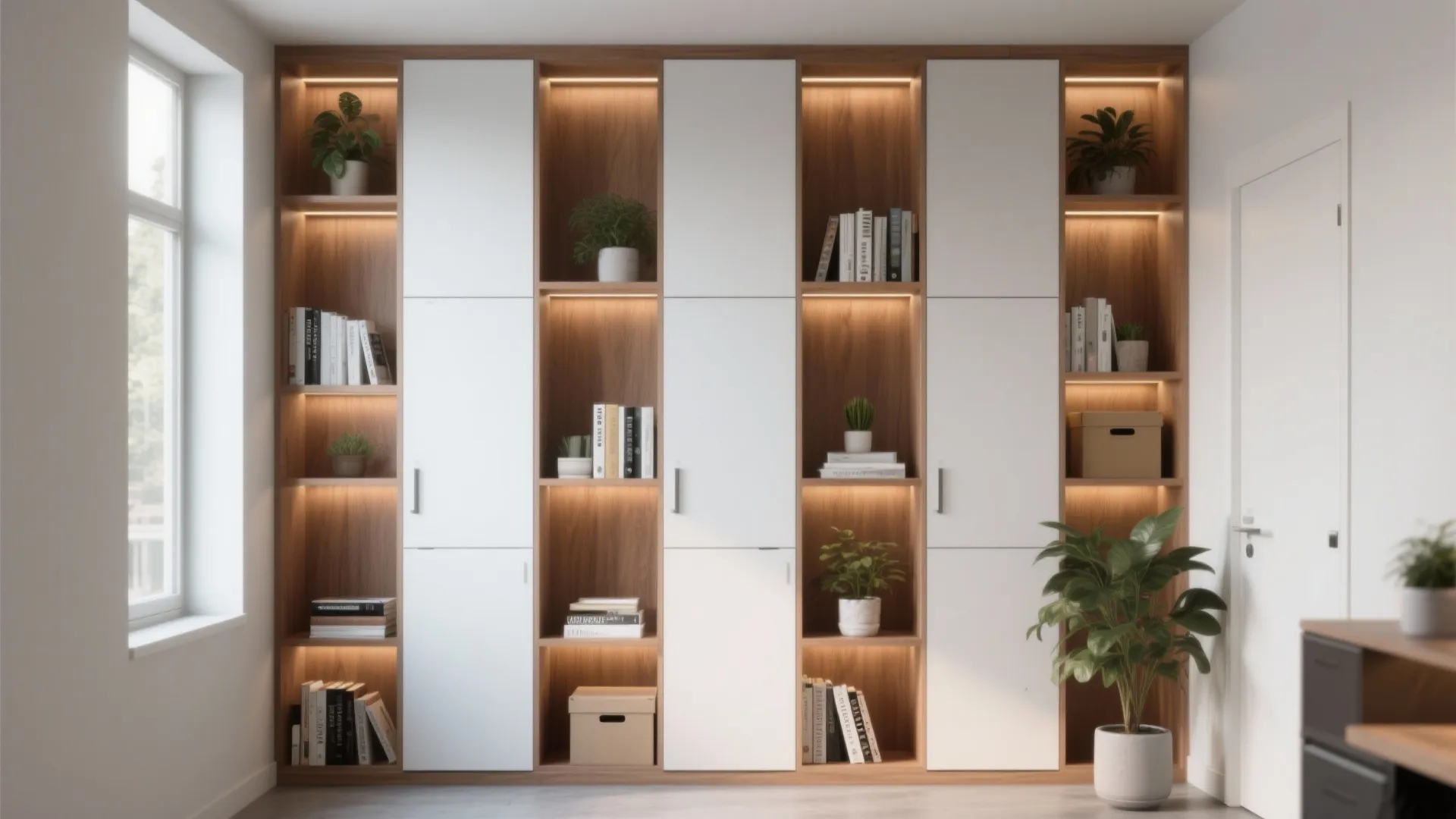 1. Vertical storage that becomes design