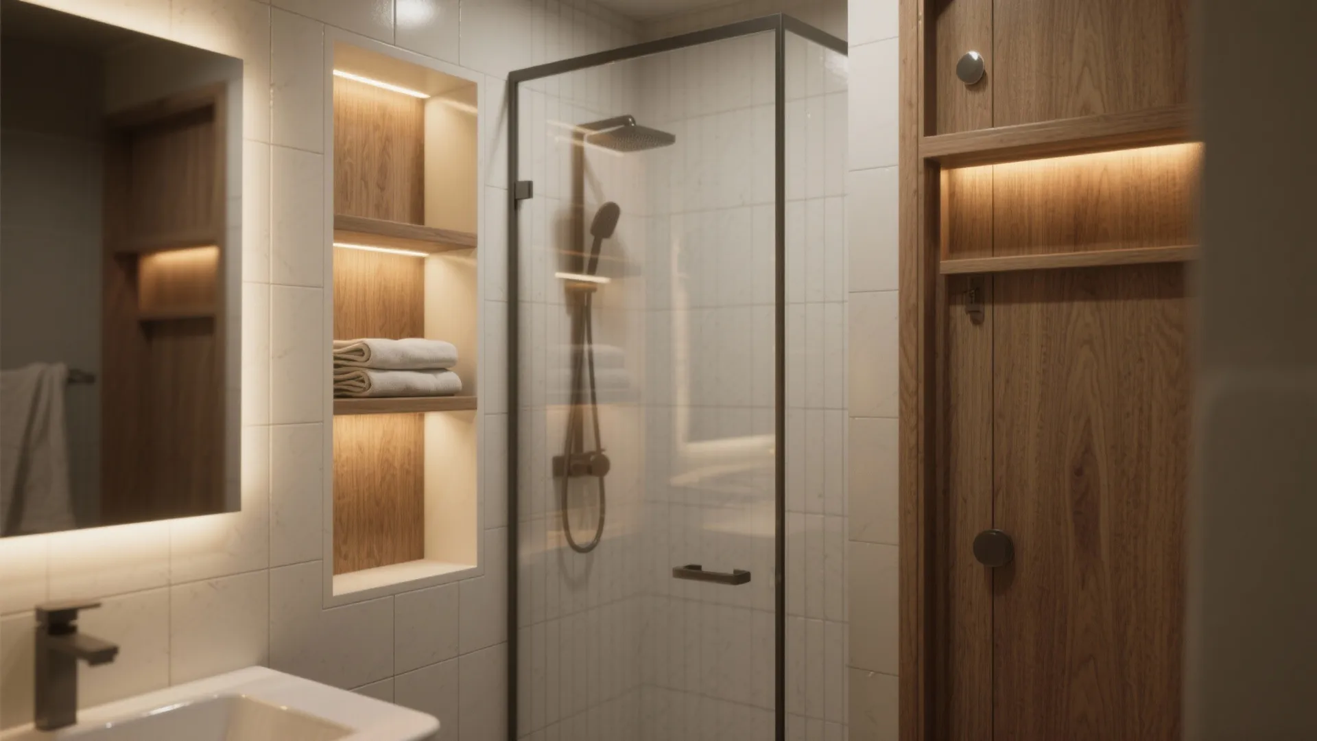 4. Vertical storage and recessed niches