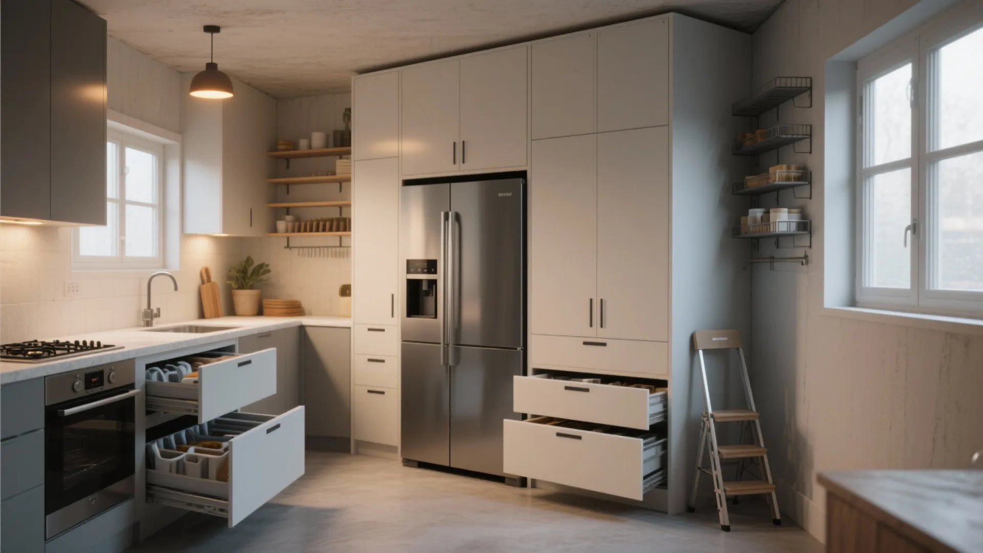 4. Vertical Storage & Appliances: Think Tall, Not Deep