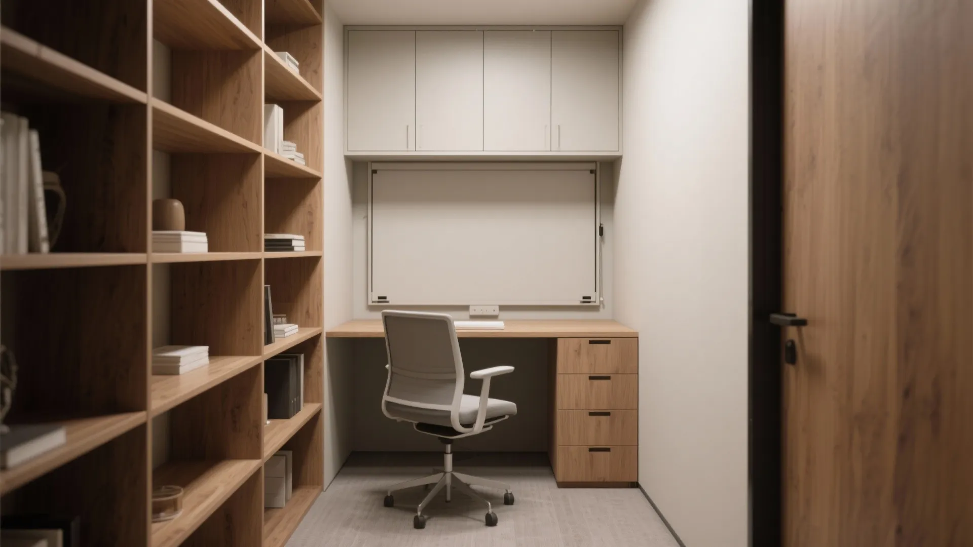 3. Go vertical: shelves, murphy desks and hidden surfaces
