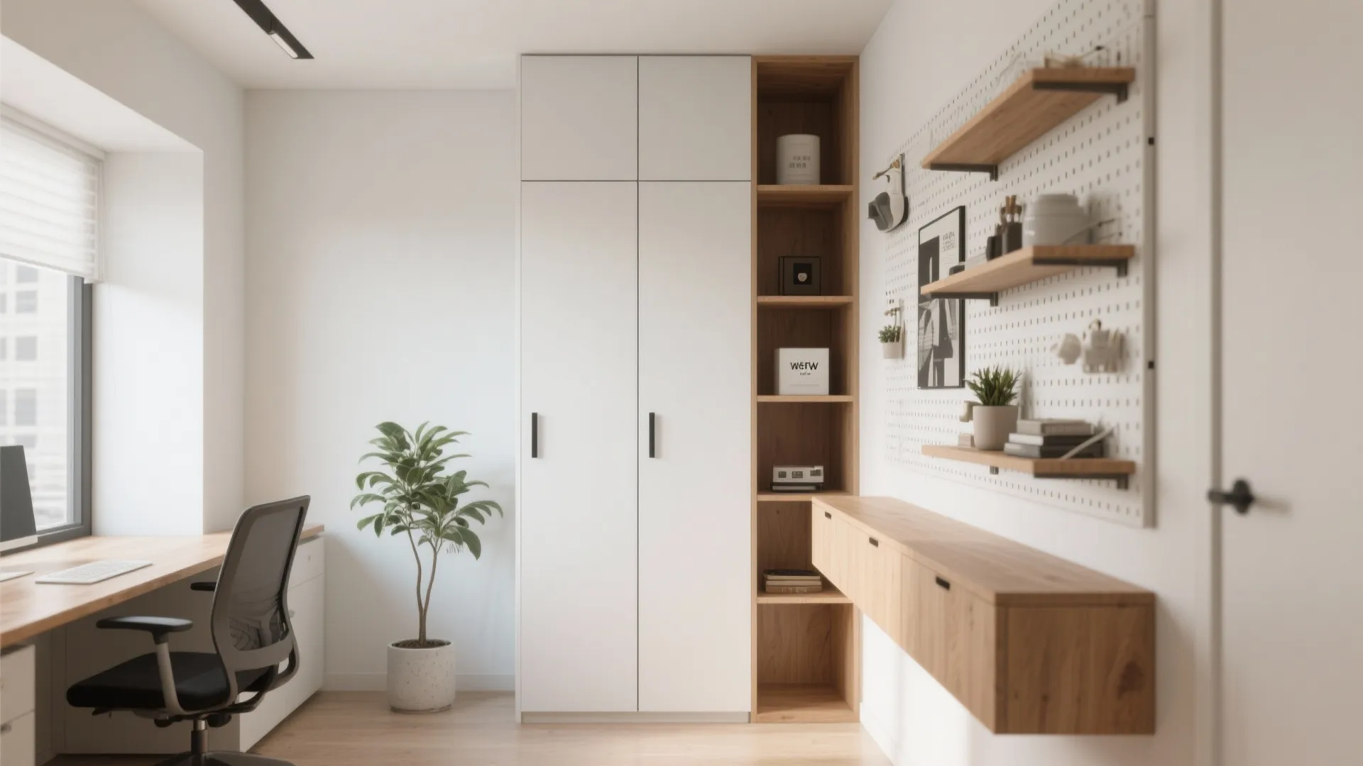 2. Use vertical storage like set pieces