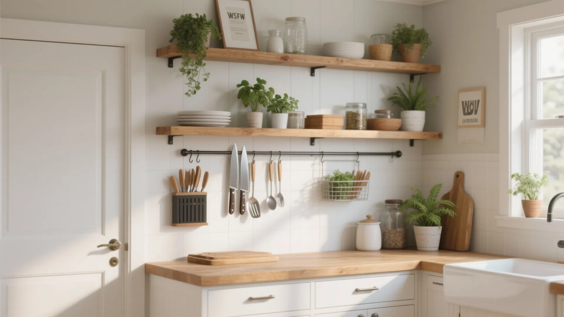 1. Go vertical: shelving, racks, and hanging storage