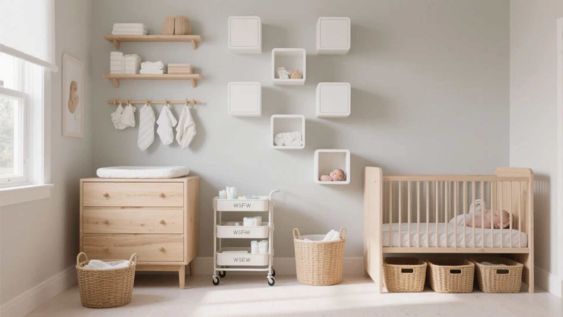 Vertical and Hidden Storage That Grows with Baby