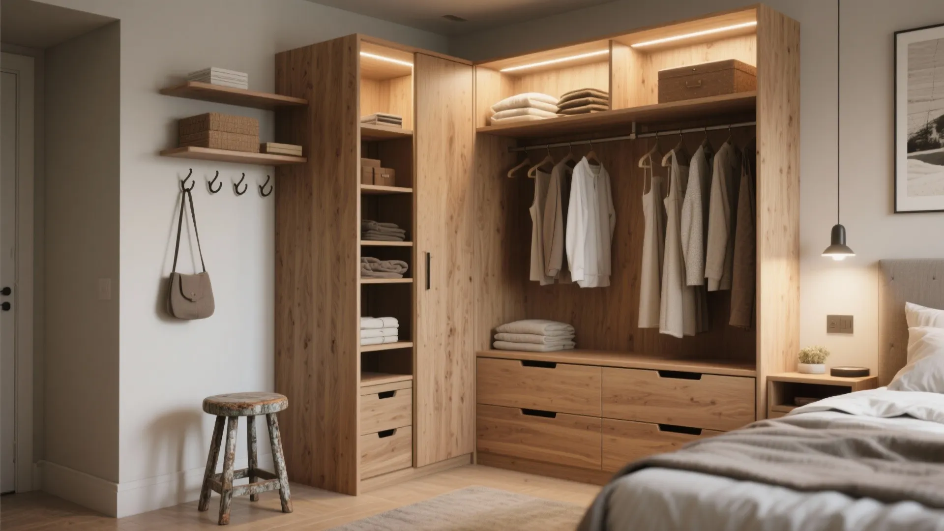 2. Maximize vertical storage and hidden nooks