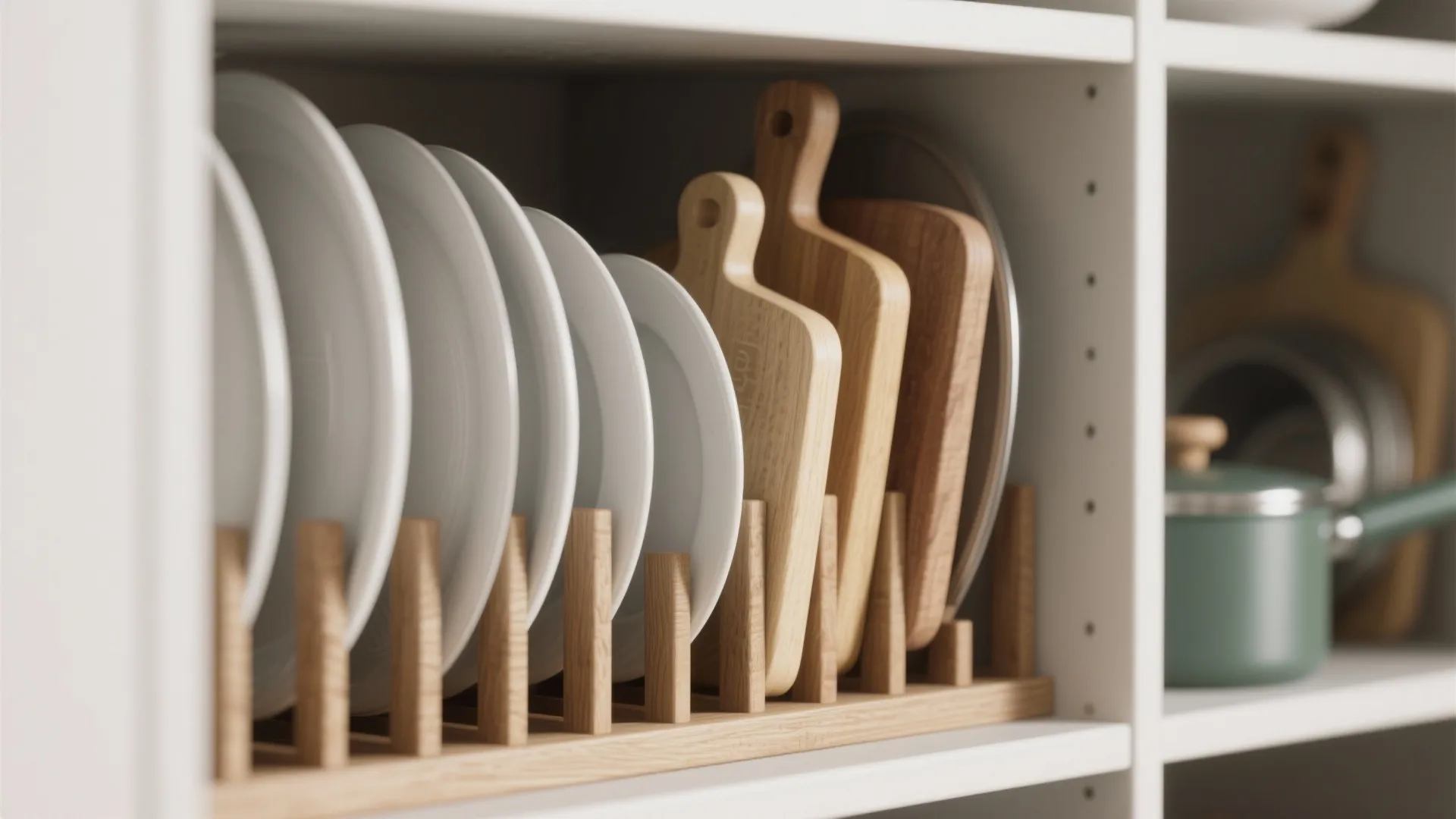 3. Use Vertical Plate and Lid Storage