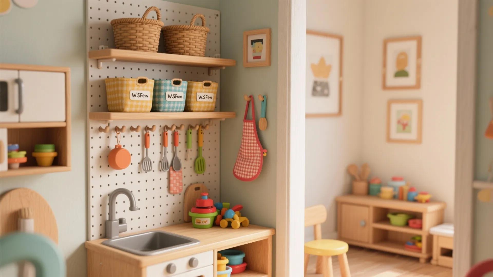 3. Vertical storage with visual cues