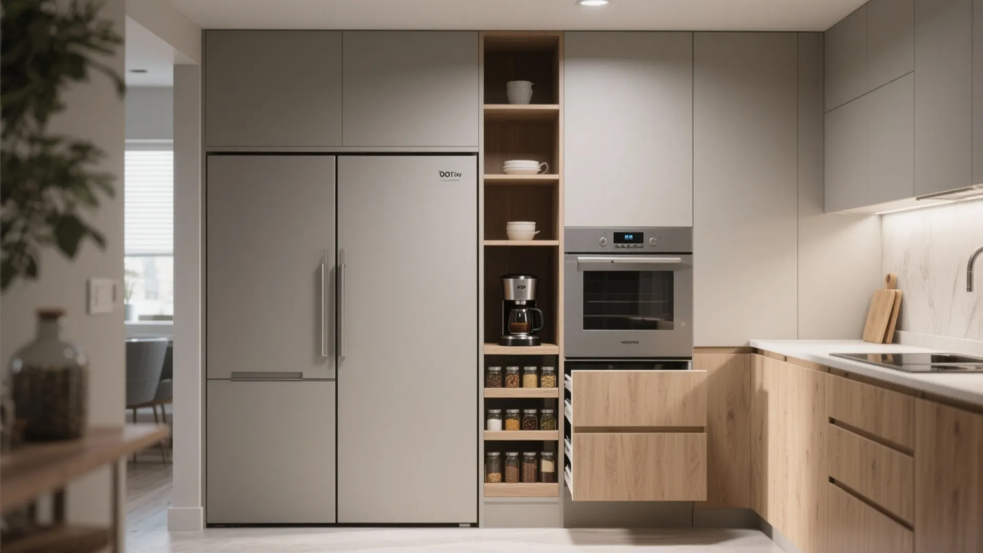 2. Vertical storage and appliance garages