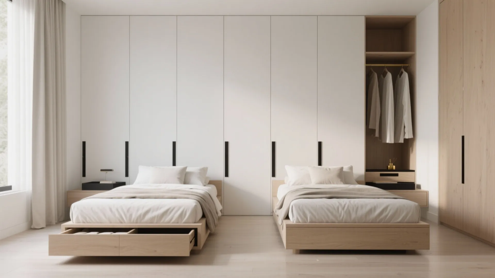 Vertical storage and low-profile frames