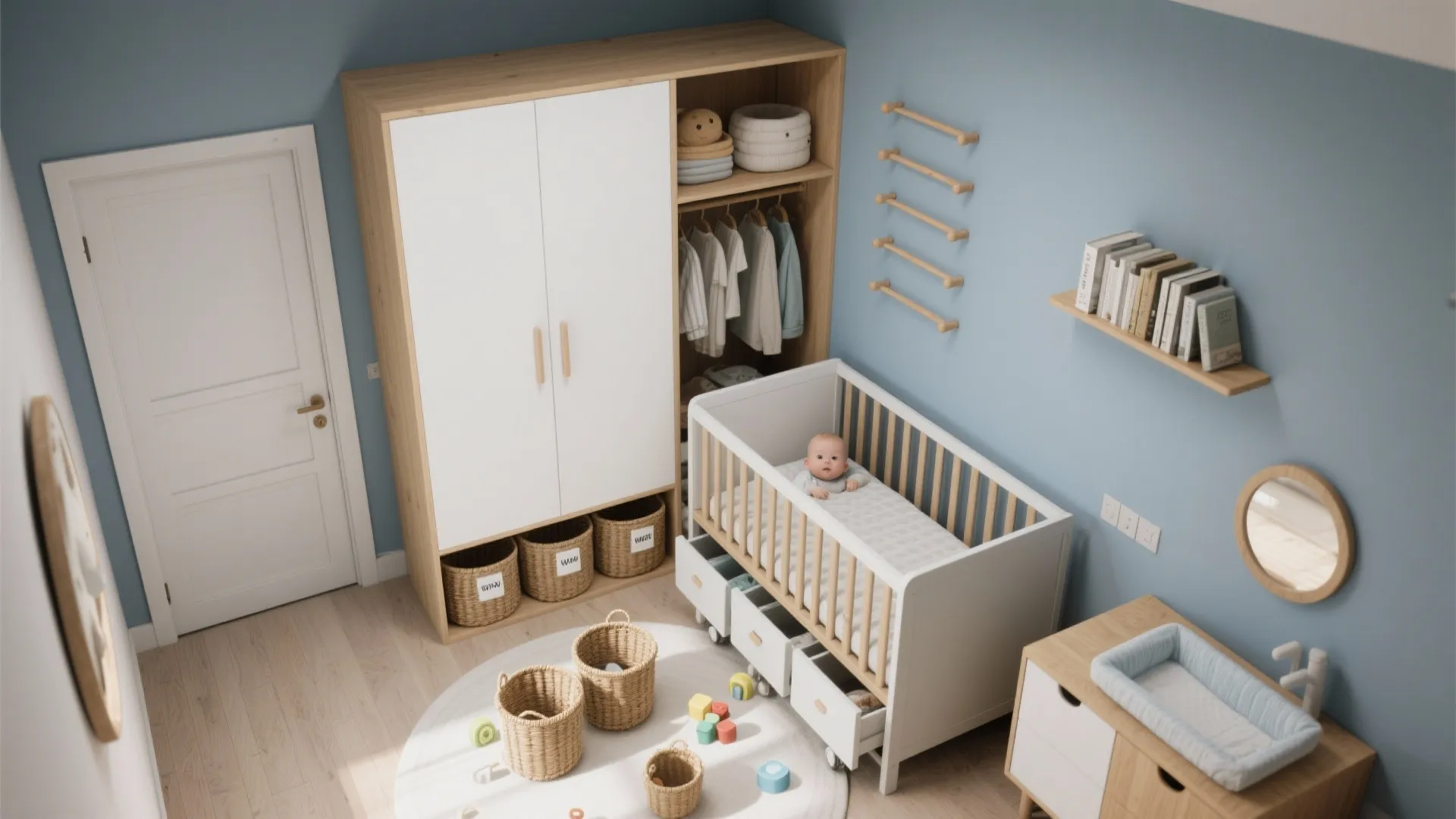 Vertical Storage and Under-Crib Solutions