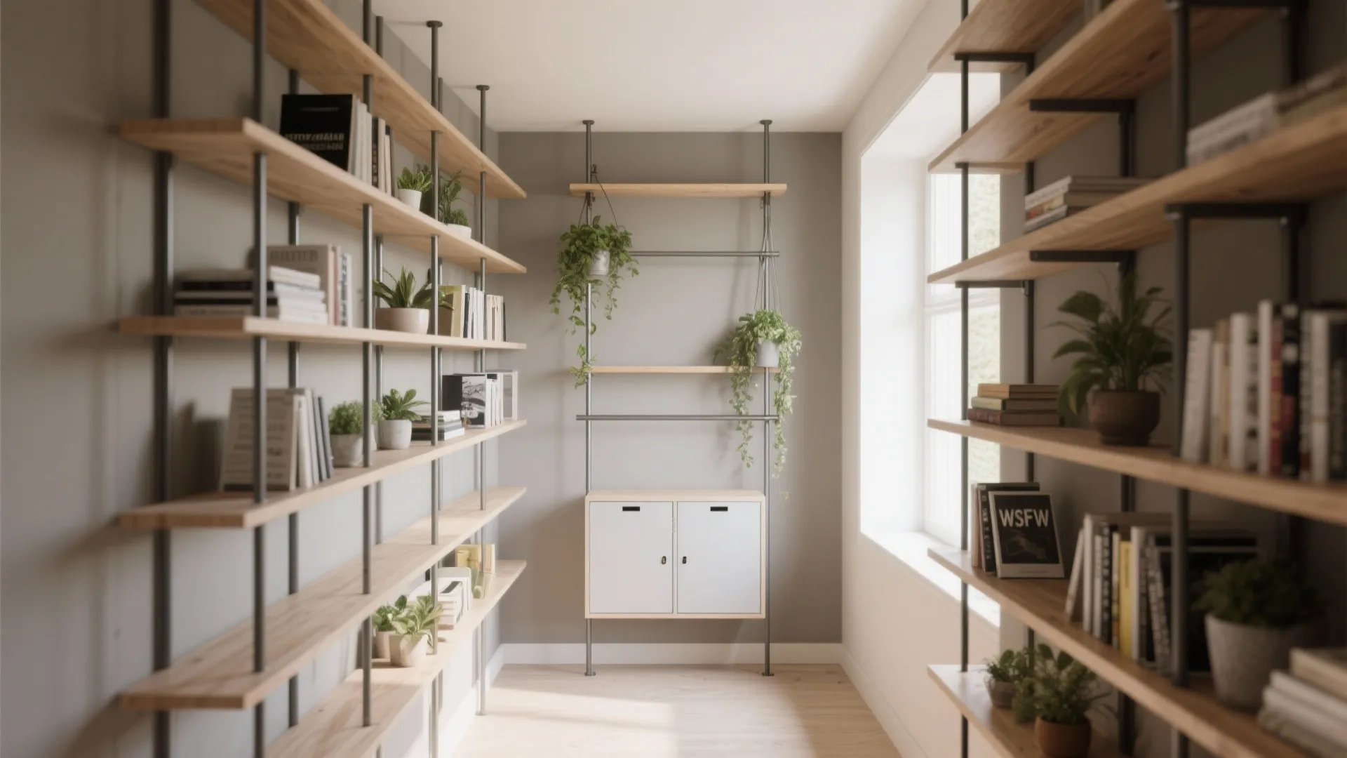 1. Go vertical: wall storage that doubles as décor
