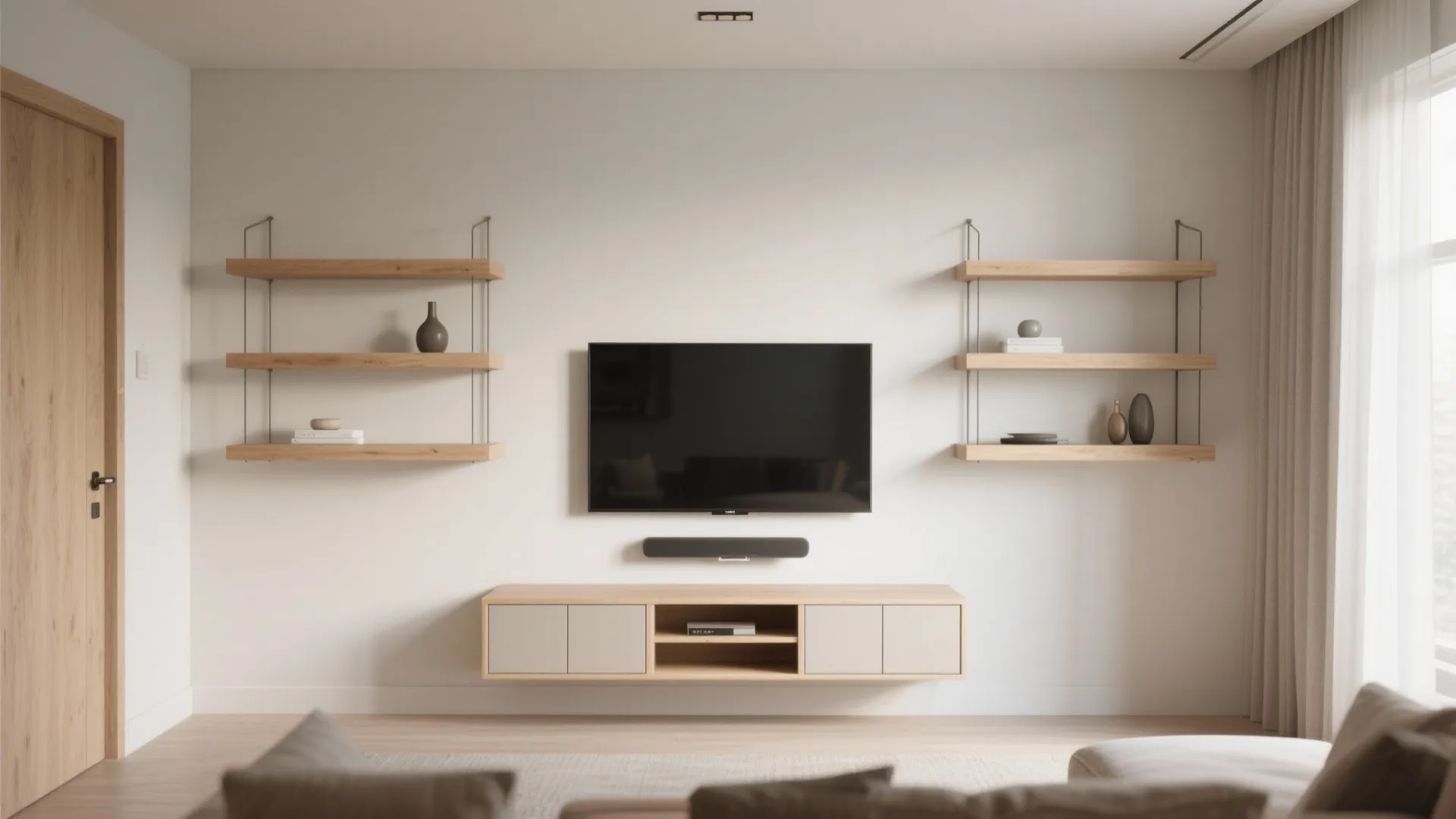 Minimalist vertical storage that feels built in