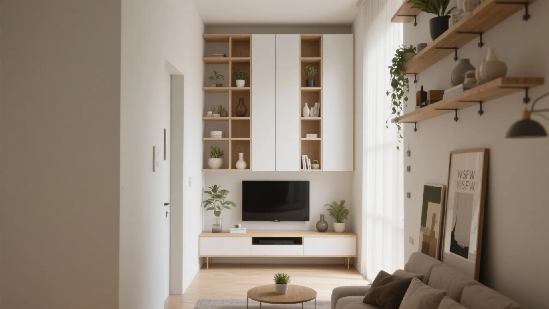 2. Go vertical for storage and style