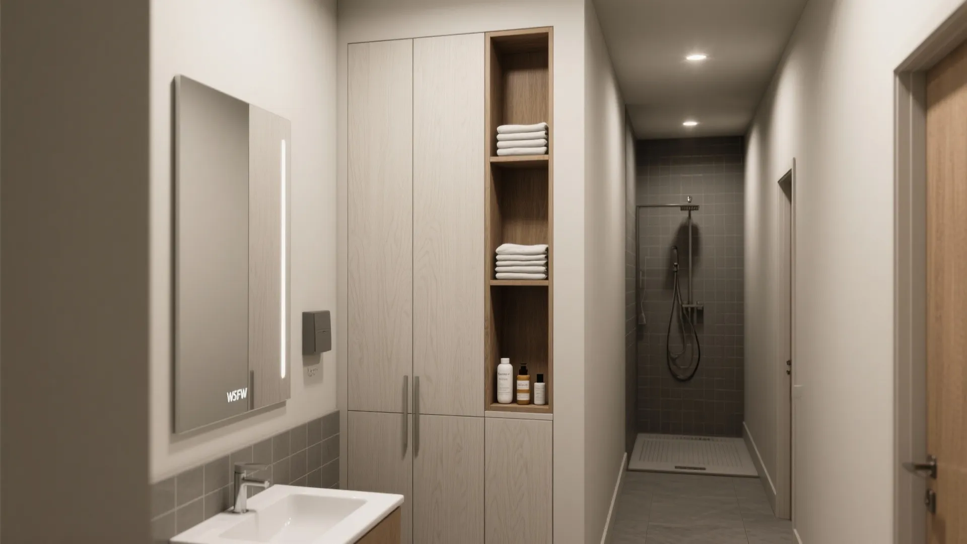 3. Vertical storage and recessed niches