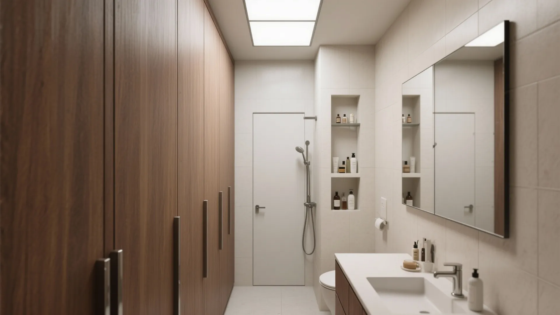 1. Embrace vertical storage and recessed niches