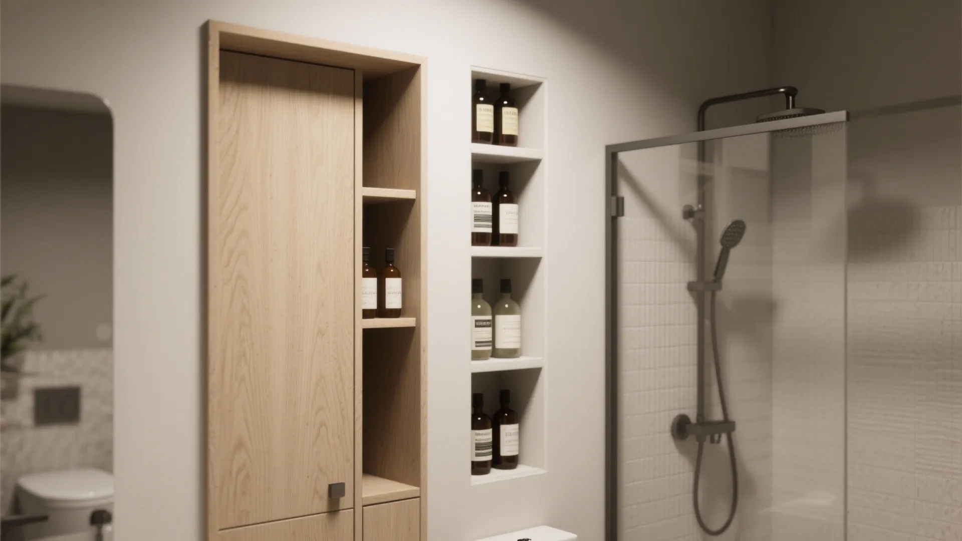 Vertical Storage and Recessed Niches