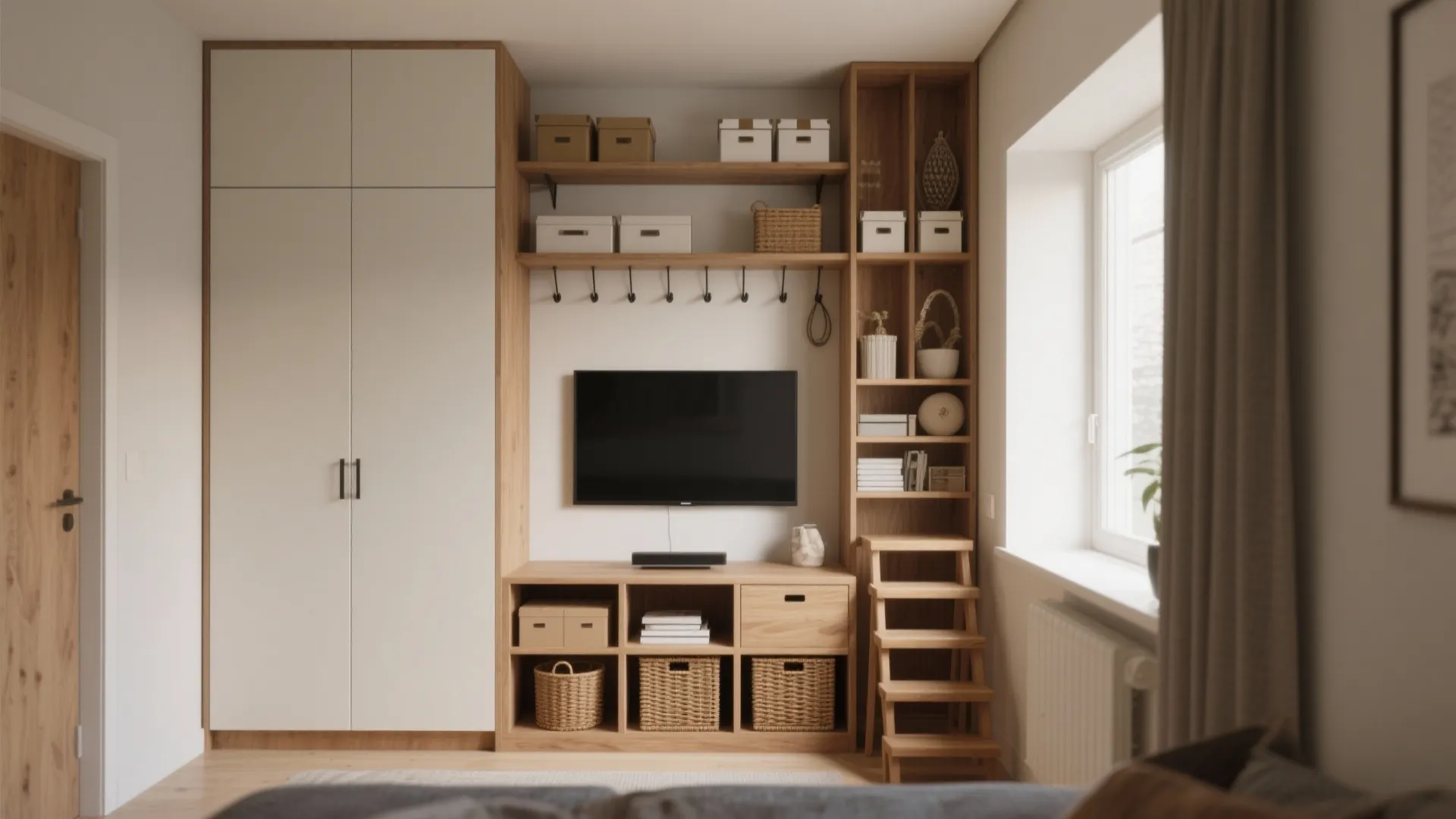 2. Vertical storage: think up, not out