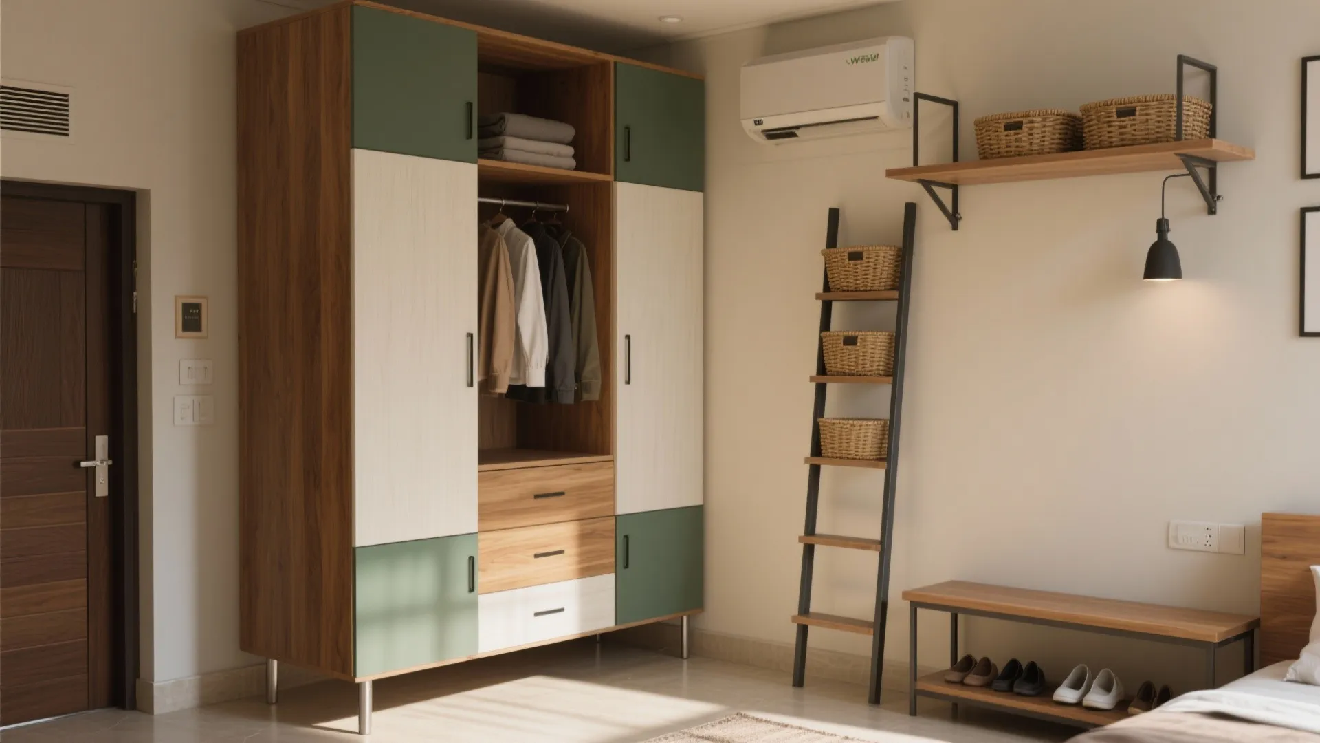 2) Rental-friendly storage that goes vertical