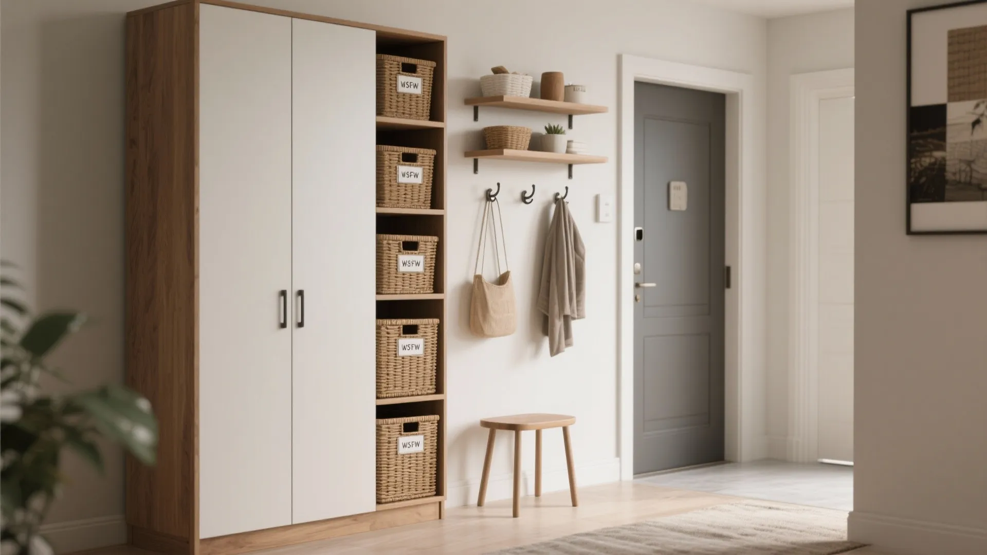 3. Vertical storage — think up, not out