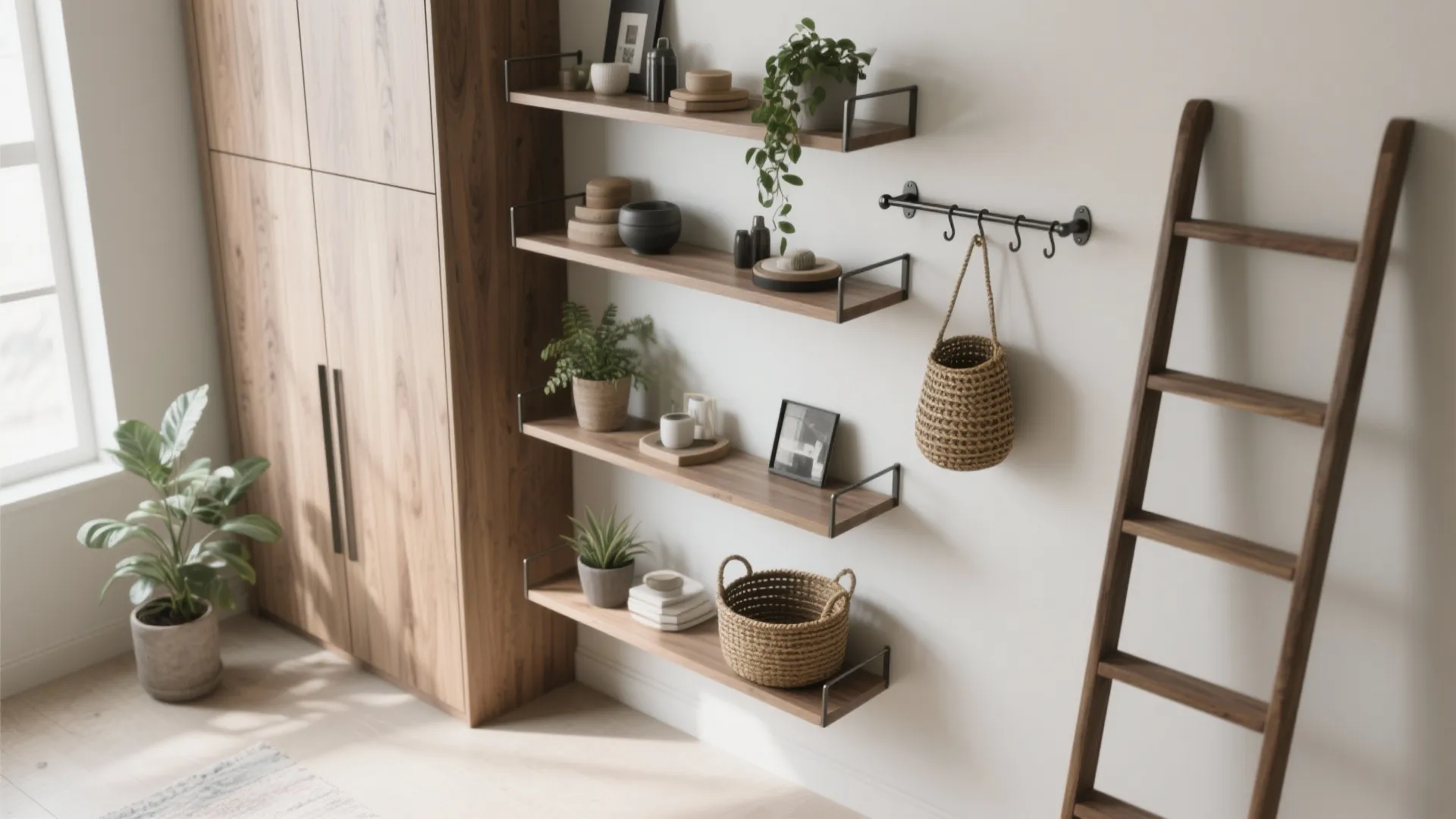 3. Vertical storage — use the walls above the obvious