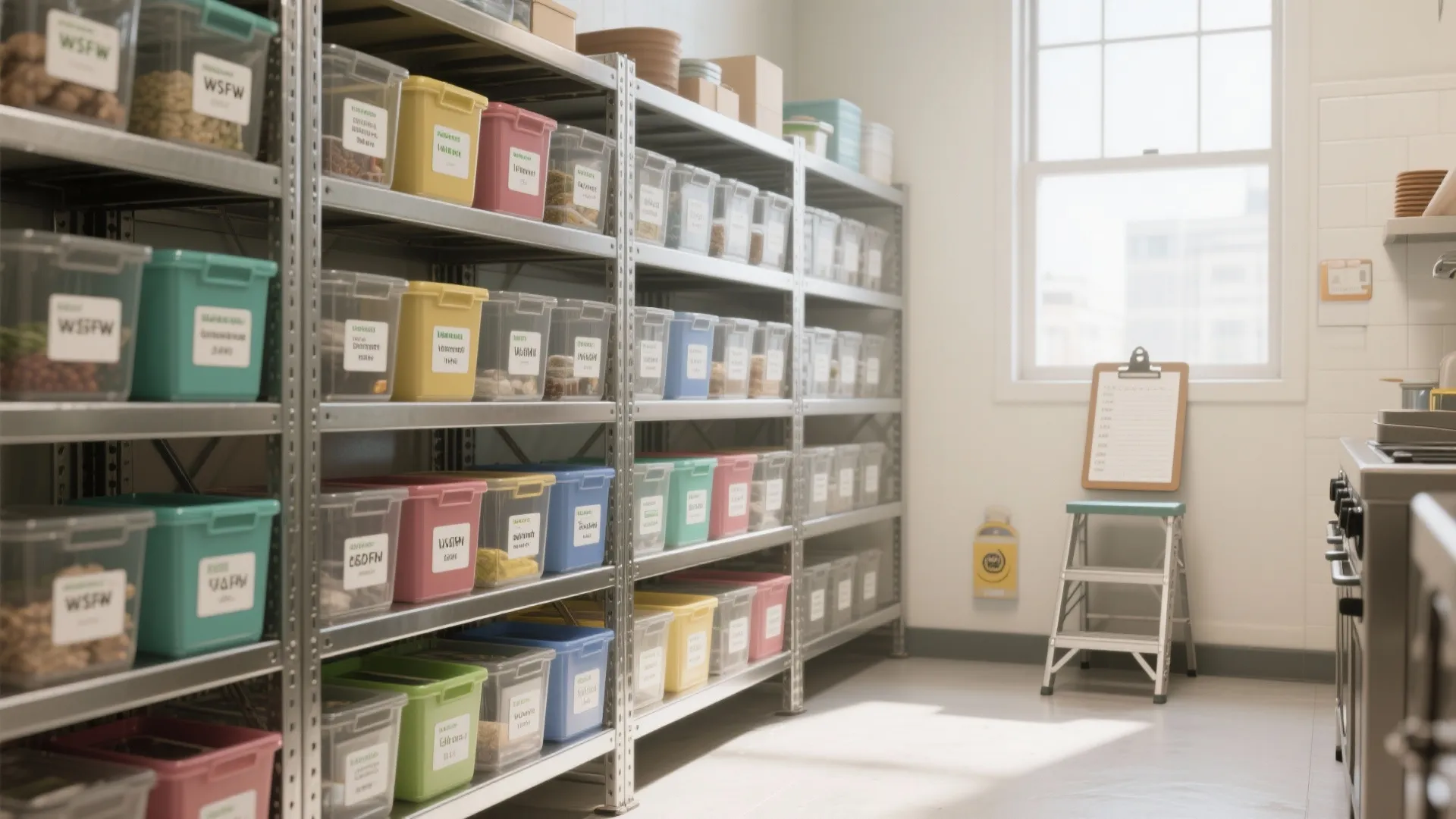 3. Maximize vertical storage and clear labeling