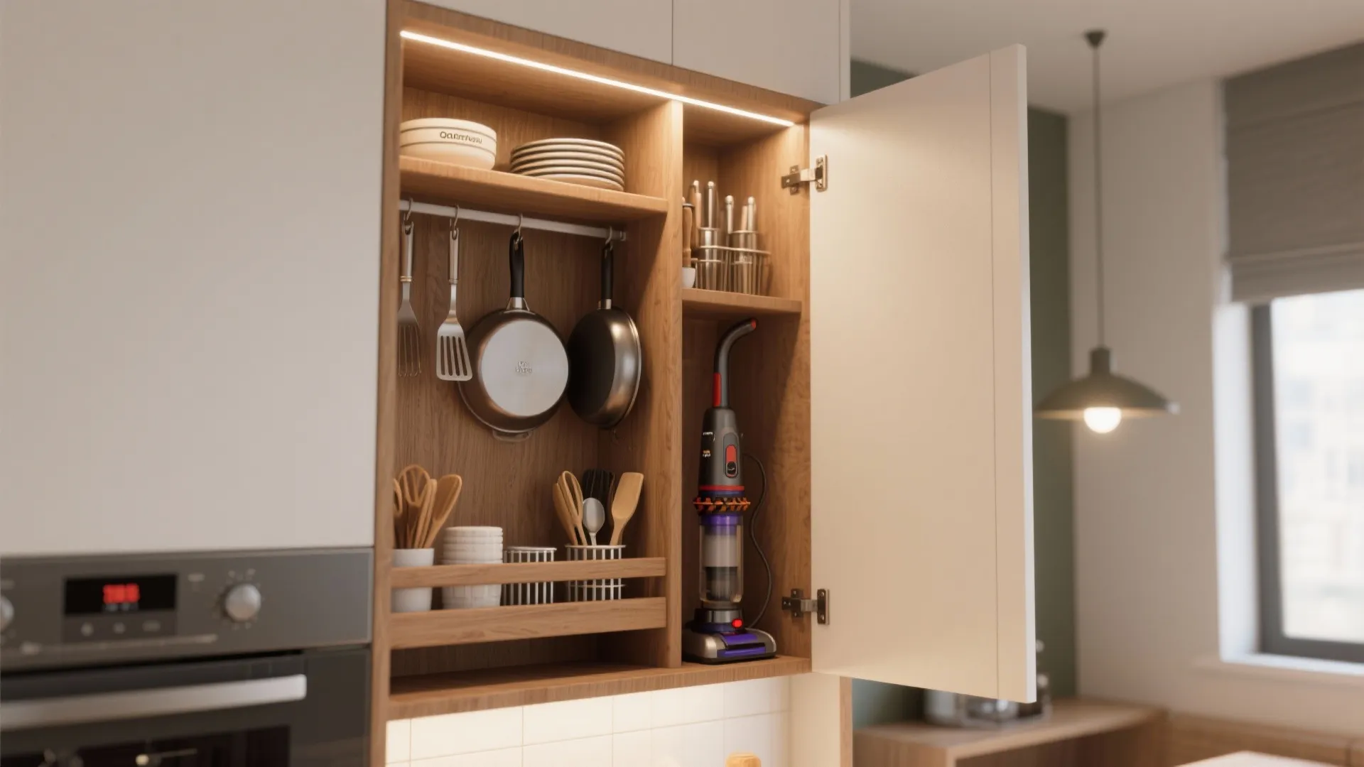 2. Multi-purpose vertical storage