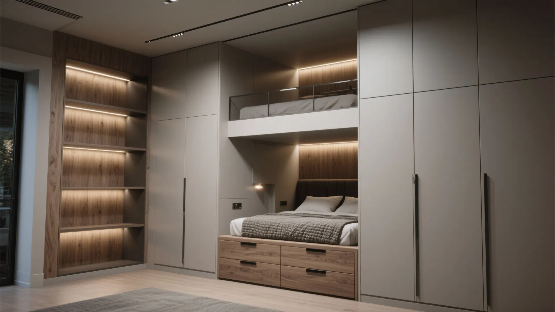 2. Built-in storage and vertical layering