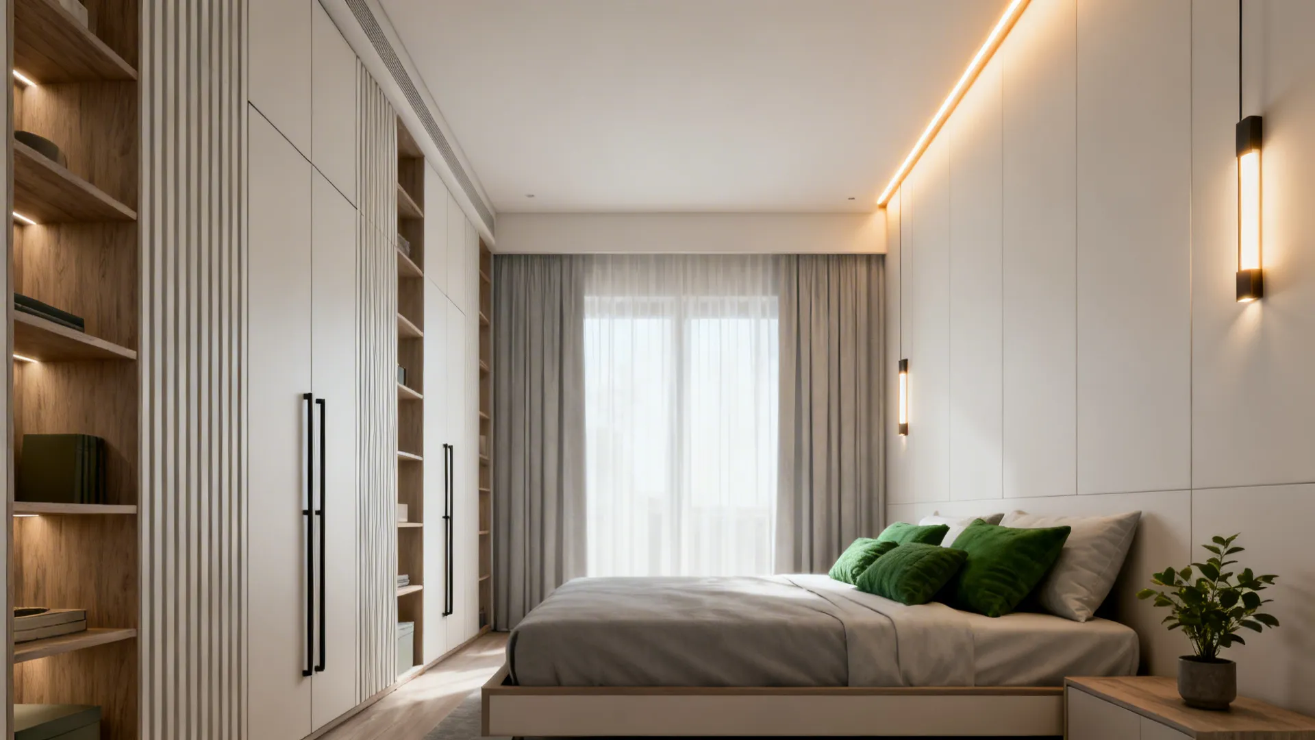 4. Embrace verticals: shelving and lighting up high