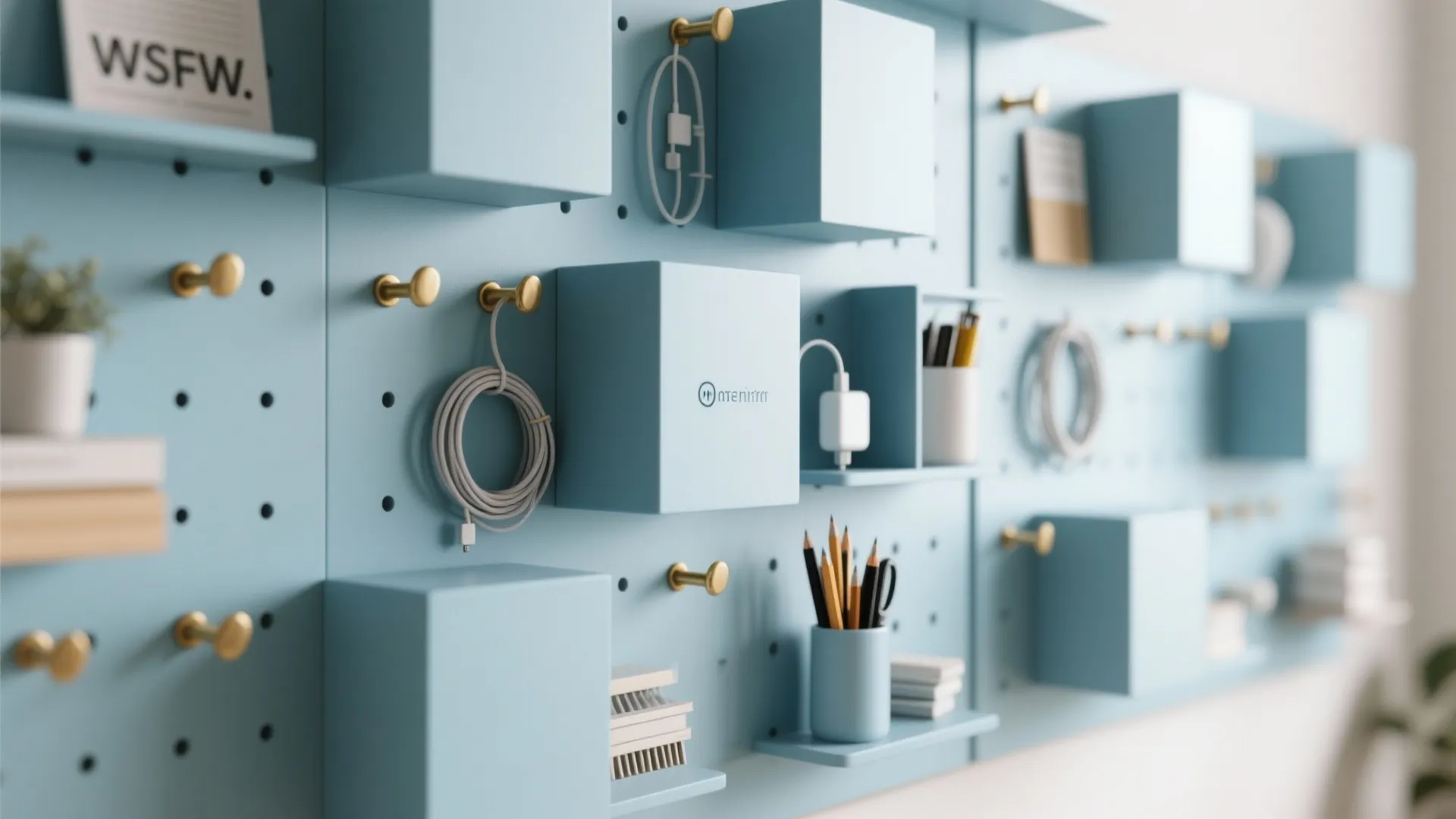 2. Add Vertical Storage That Doubles as Art