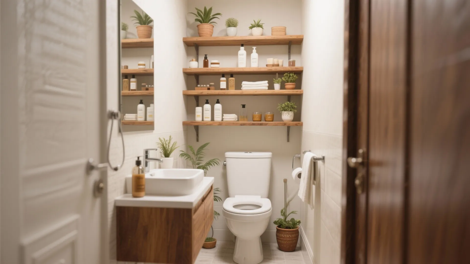 Vertical Storage with Open Shelves