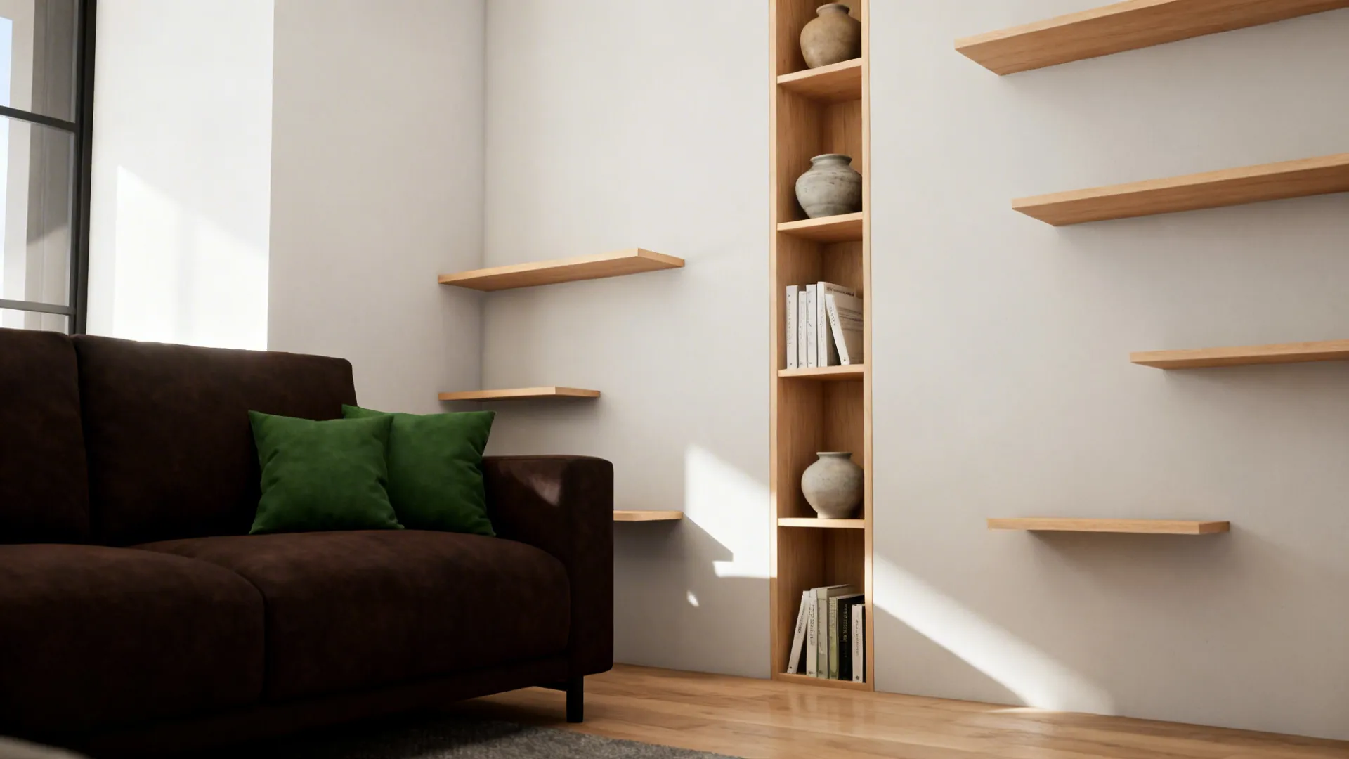 3. Create a breathing zone with vertical storage