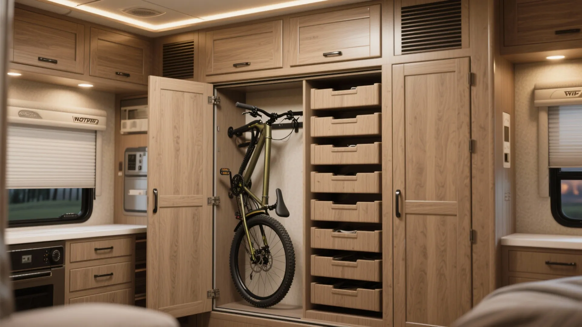 2. Use vertical storage and built-ins