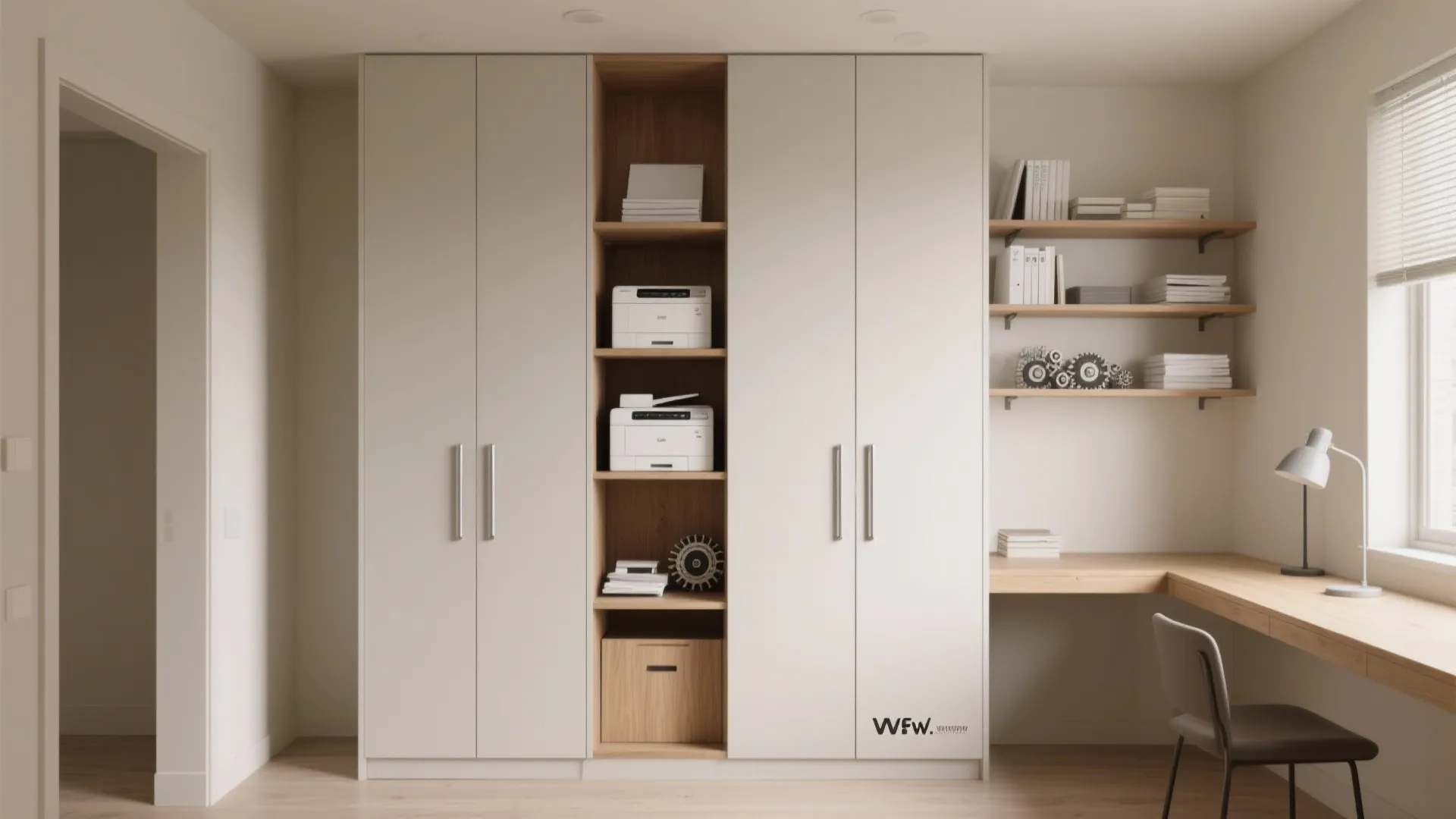 Vertical storage tower with a soft-close rhythm