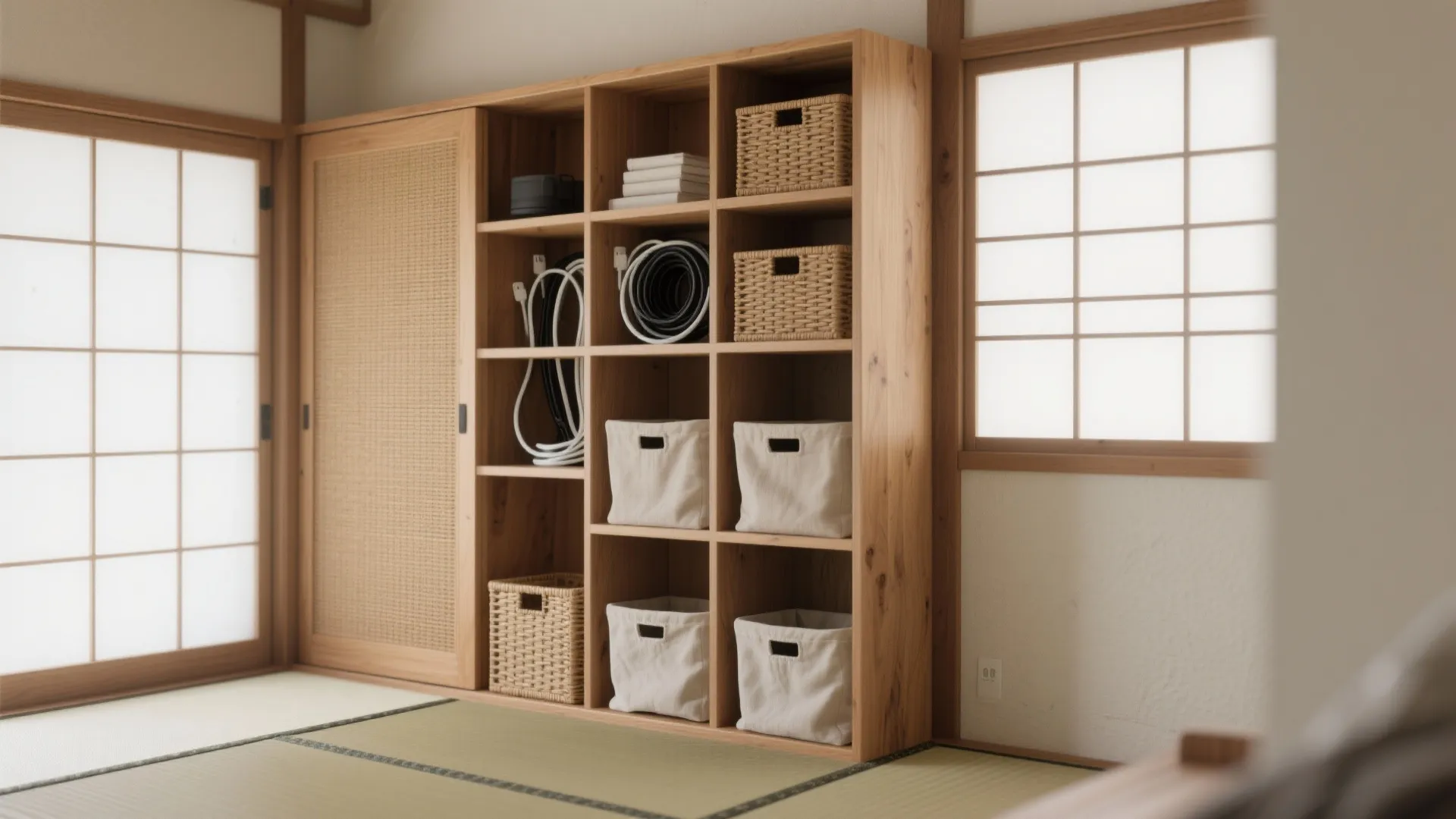 Tips 2: 東京小戸型で効く“縦の収納”と配線の見え方を揃える（収納技巧）