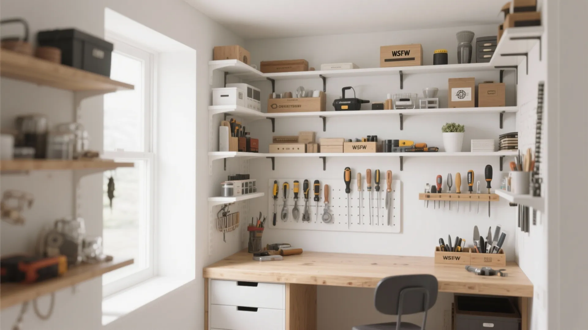 1. Minimalist Vertical Storage