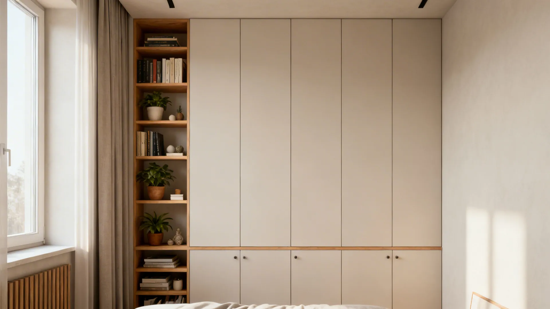 1. Vertical storage that doubles as décor