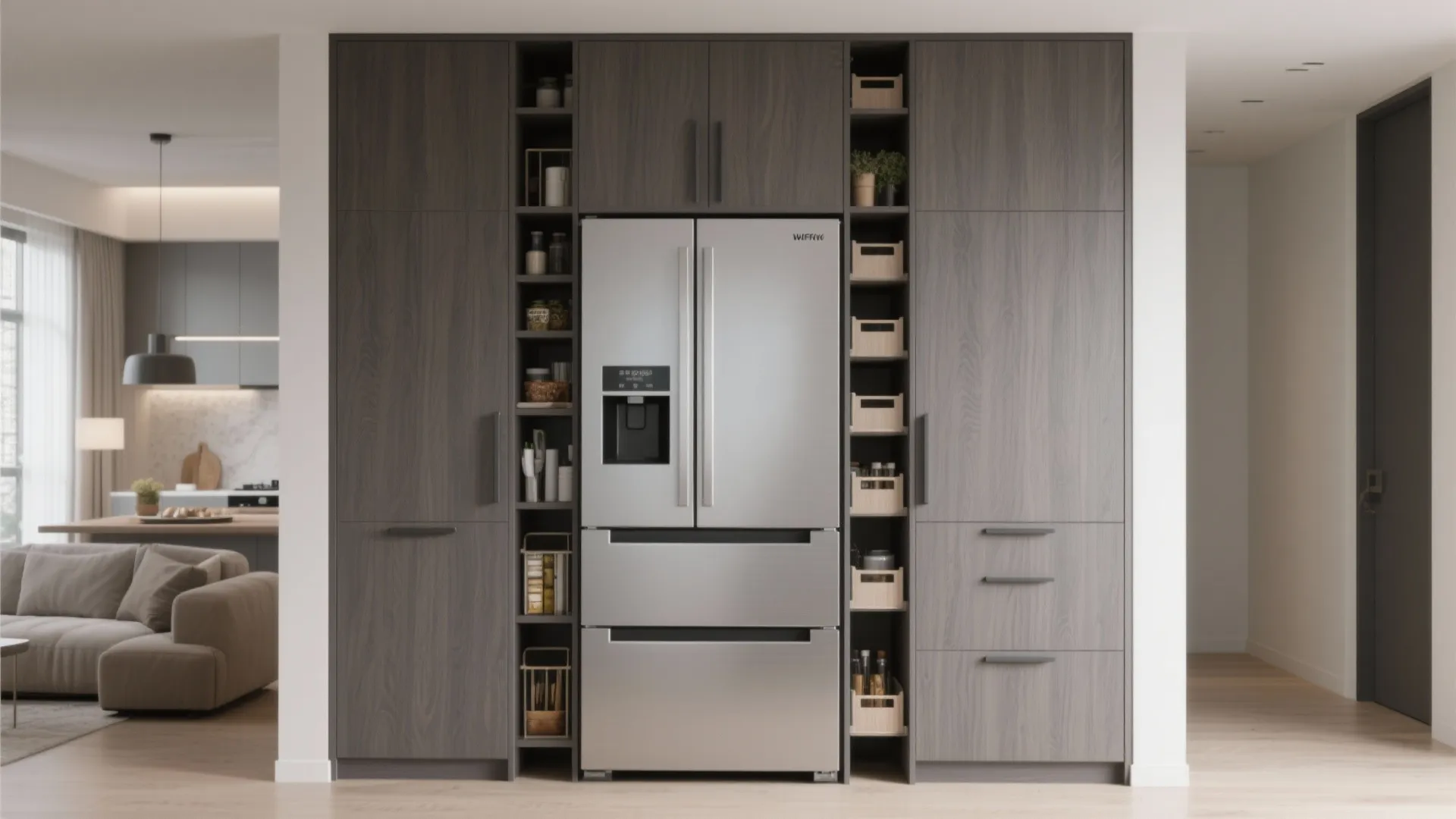 3. Use vertical storage and slim profiles