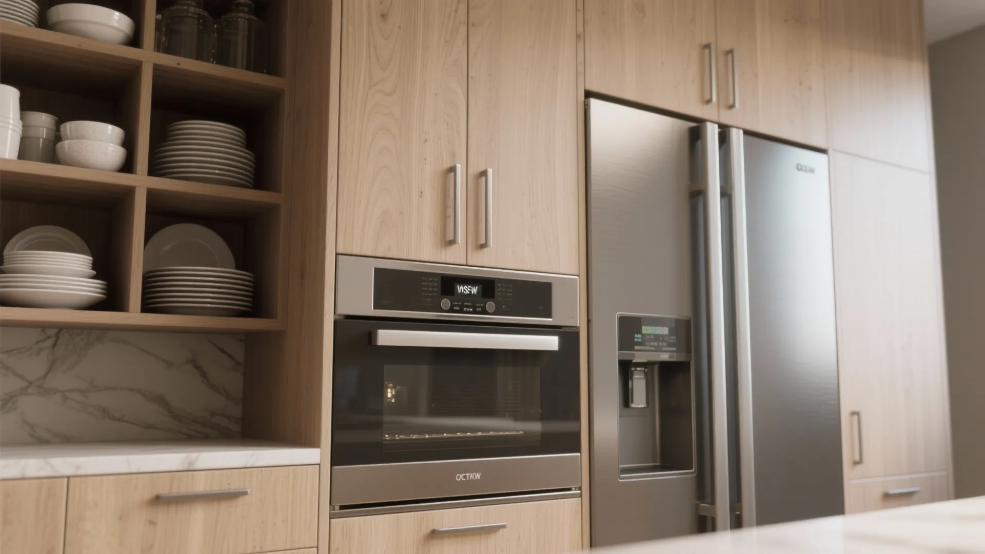 4. Smart vertical storage and integrated appliances